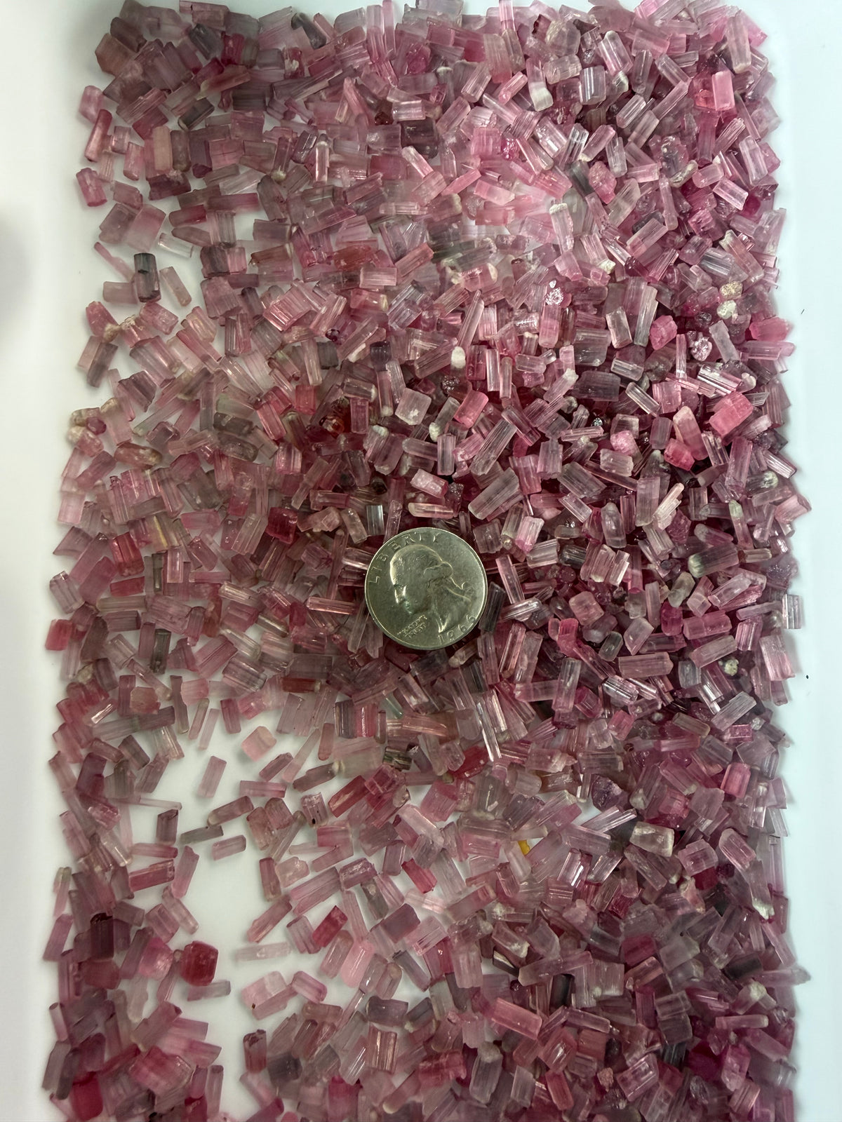 Pink Tourmaline Crystals; Natural Untreated Afghanistan Tourmaline; 25.000ctw packs
