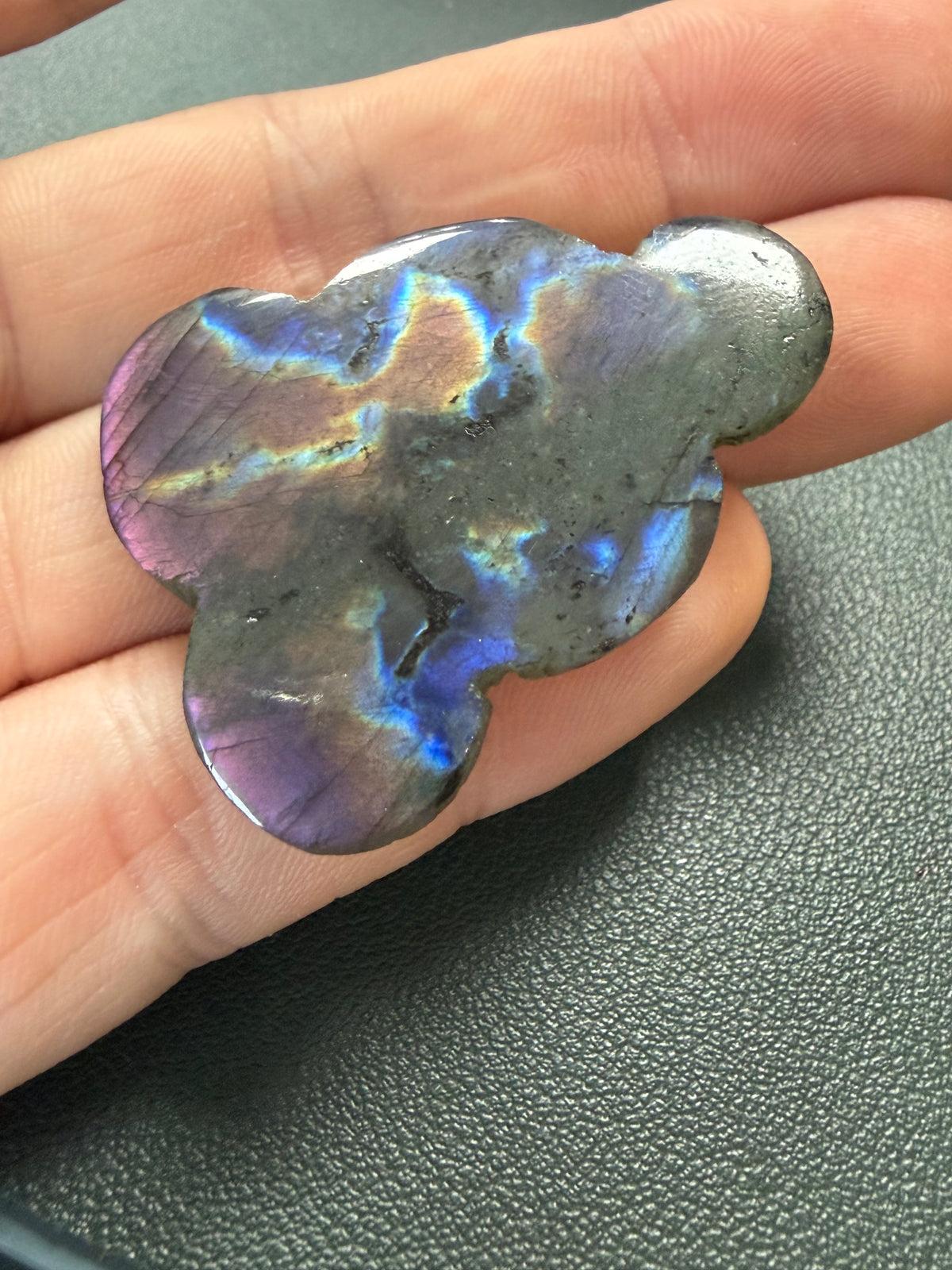 Labradorite Cabochon; Natural Untreated Madagascar Labradorite; 84.260cts