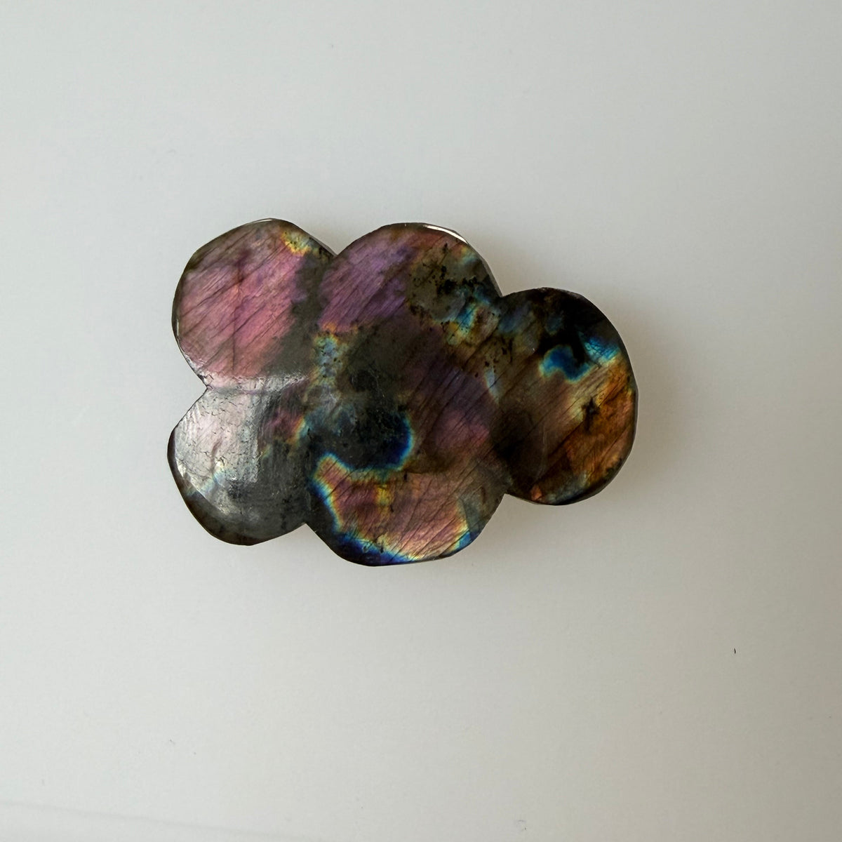 Labradorite Cabochon; Natural Untreated Madagascar Labradorite; 72.800cts