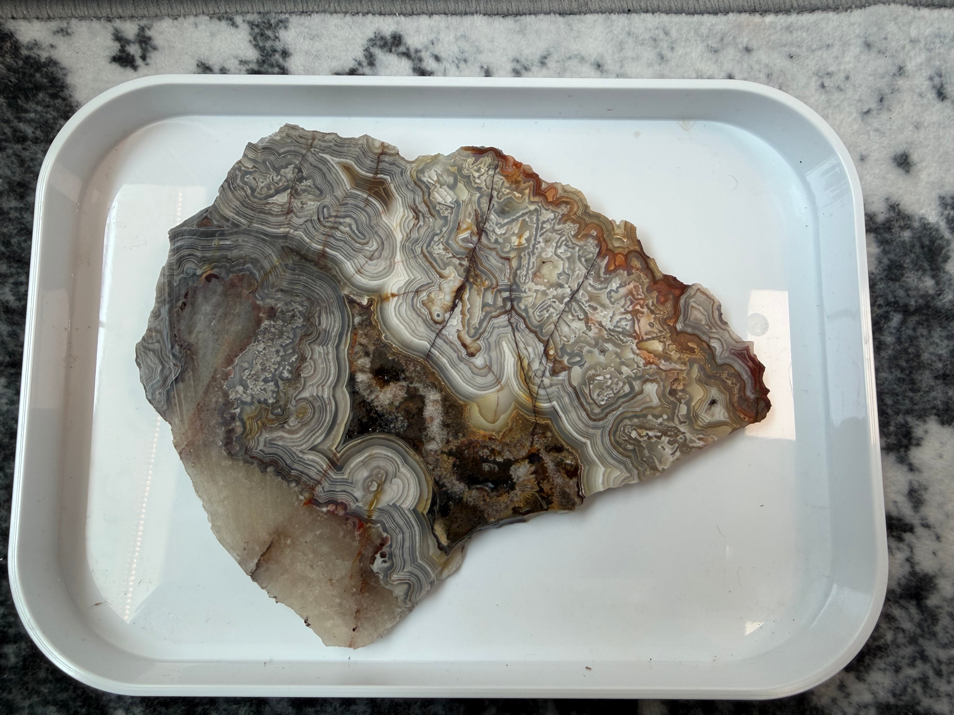 Crazy Lace Agate Slab from Mexico; 194.17 grams