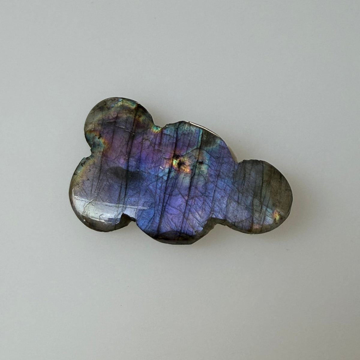 Labradorite Cabochon; Natural Untreated Madagascar Labradorite; 39.295cts