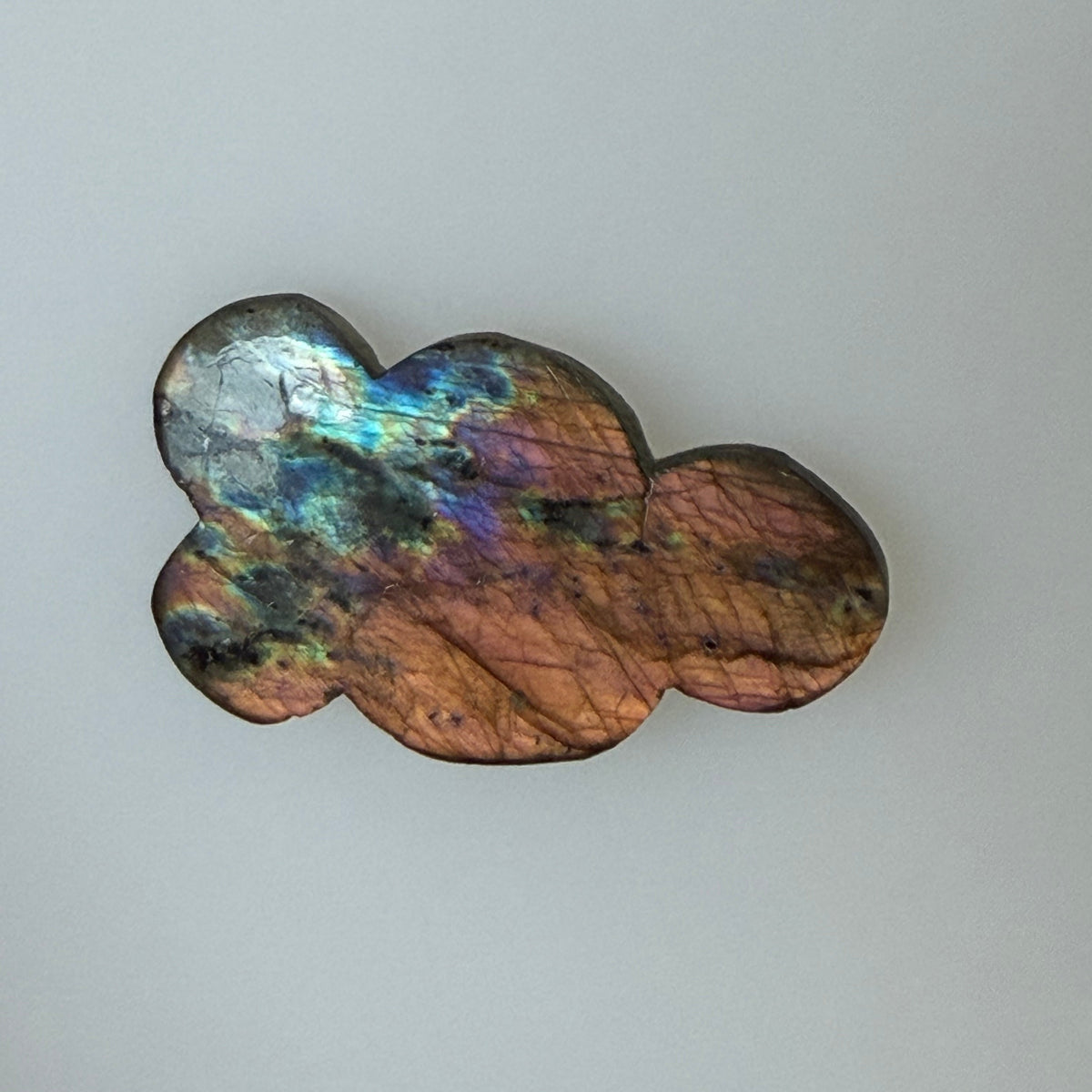 Labradorite Cabochon; Natural Untreated Madagascar Labradorite; 44.955cts