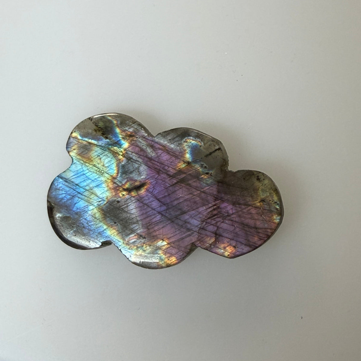 Labradorite Cabochon; Natural Untreated Madagascar Labradorite; 66.165cts