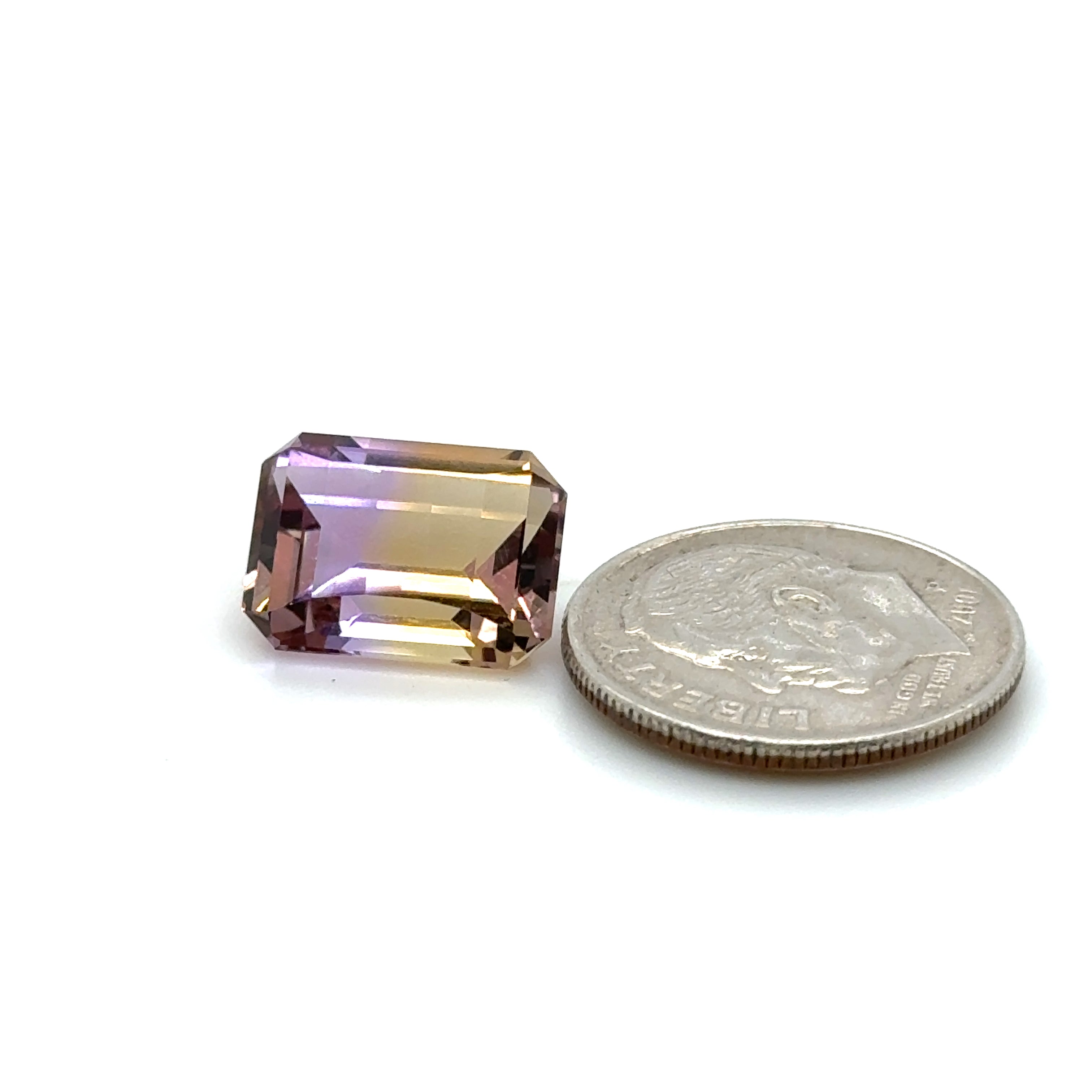 Ametrine Gemstone; Natural Untreated Bolivia Ametrine, 4.885cts - Mark Oliver Gems