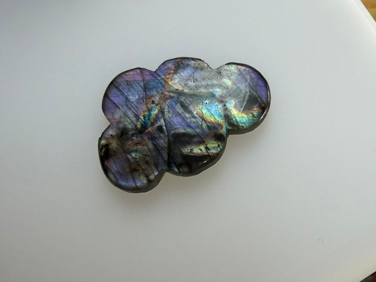 Labradorite Cabochon; Natural Untreated Madagascar Labradorite; 50.920cts