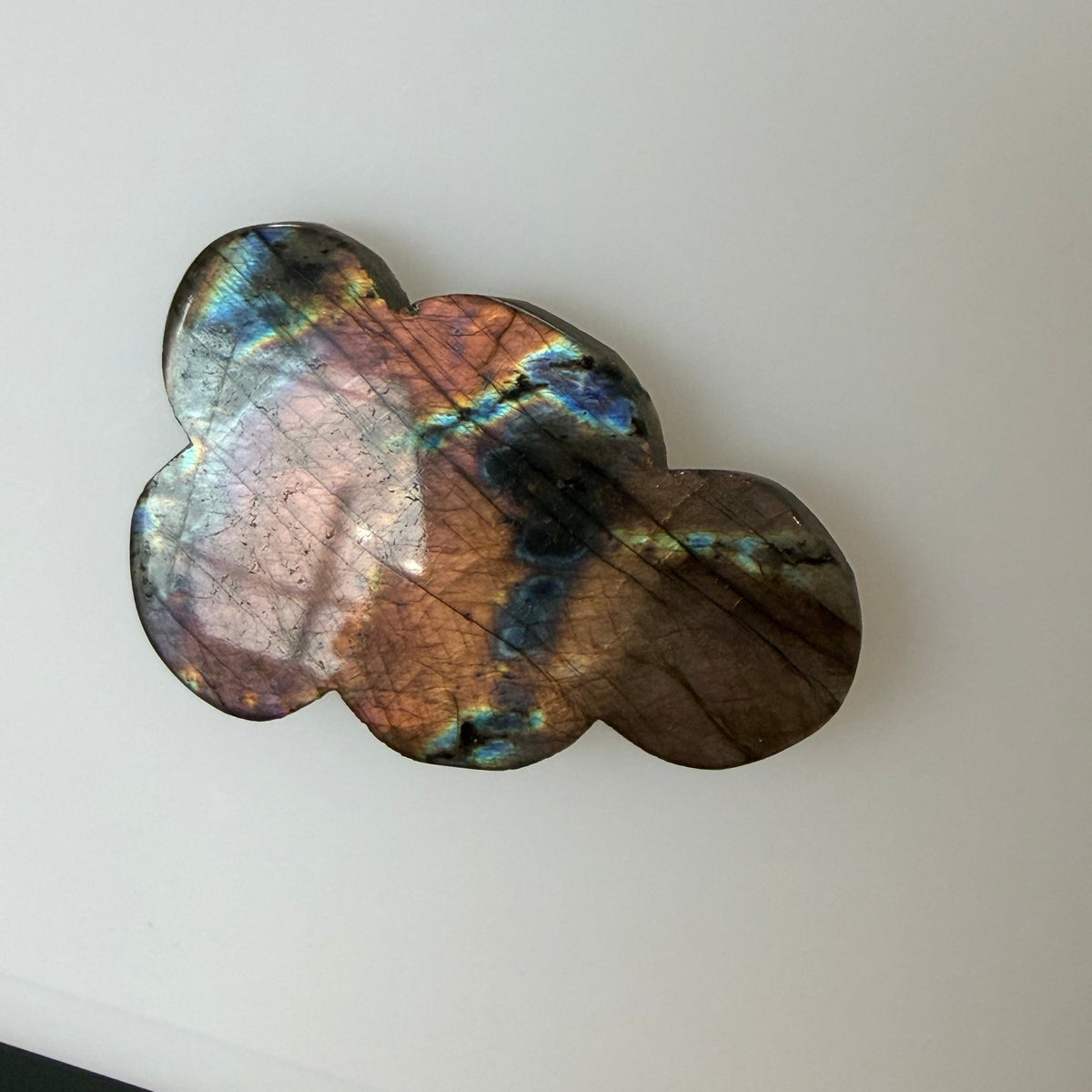 Labradorite Cabochon; Natural Untreated Madagascar Labradorite; 71.415cts