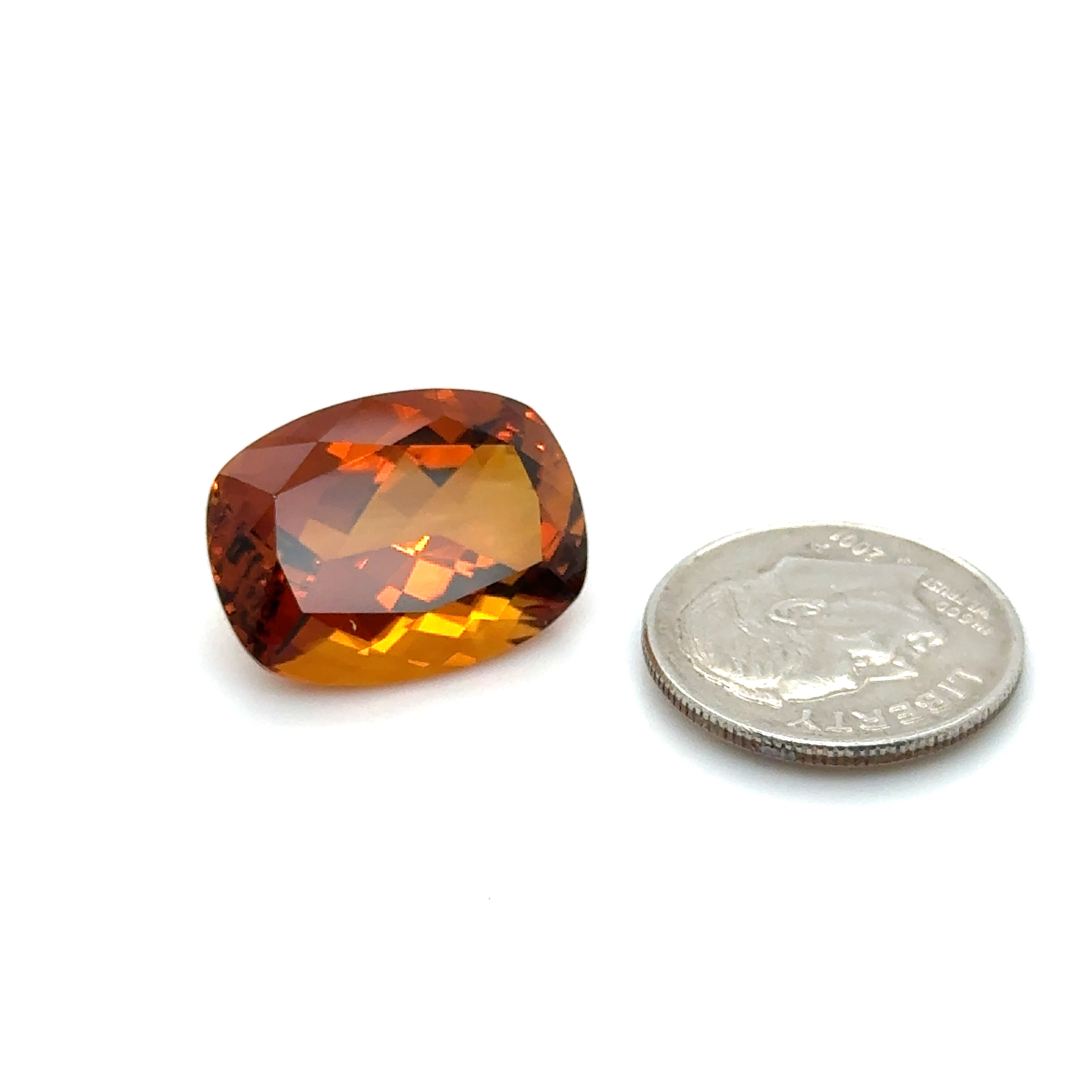 Madeira Citrine Gemstone; Natural Untreated Brazil Citrine, 13.140cts - Mark Oliver Gems