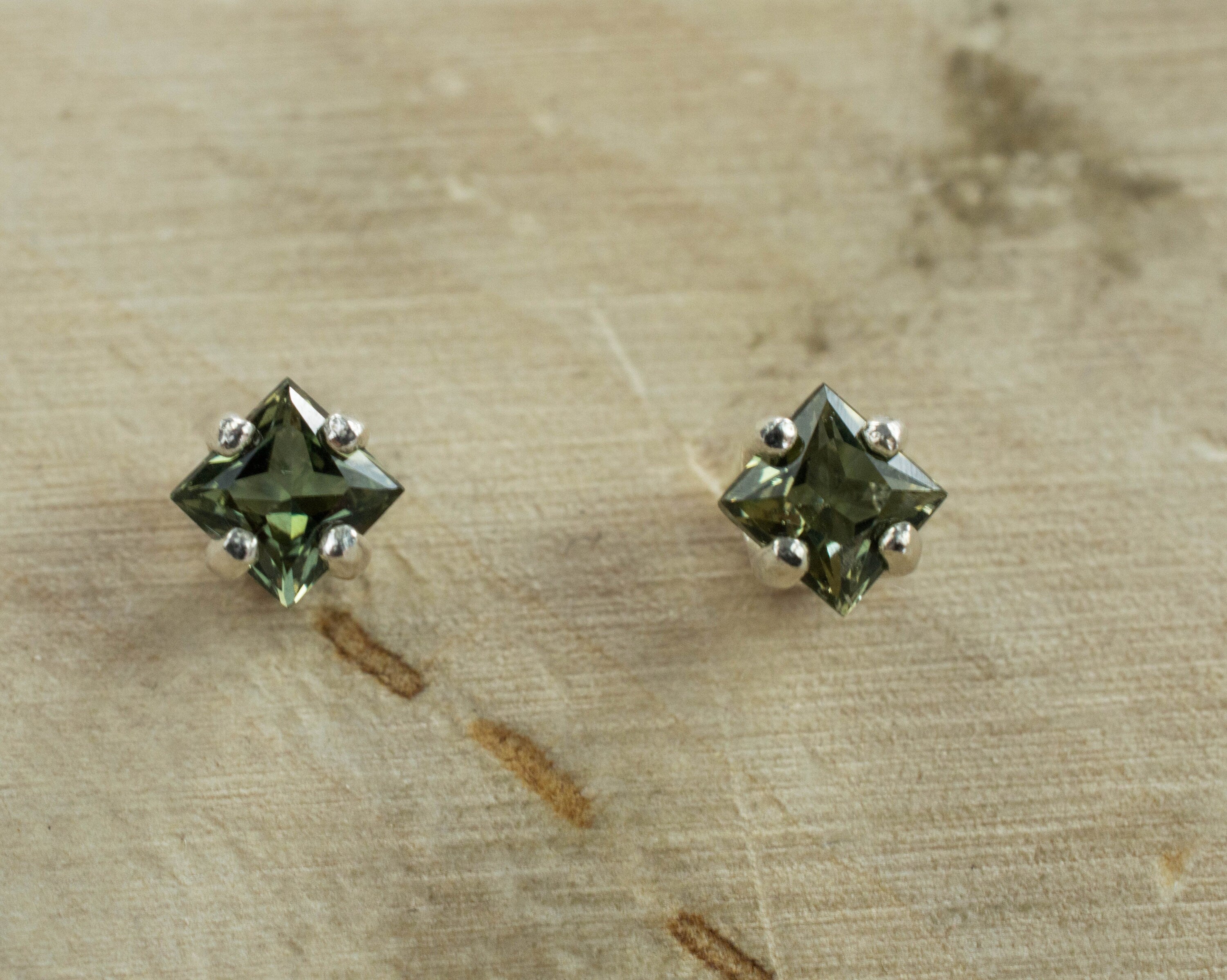 Kornerupine Earrings; Genuine Untreated Sri Lanka Kornerupine; 0.315cts - Mark Oliver Gems