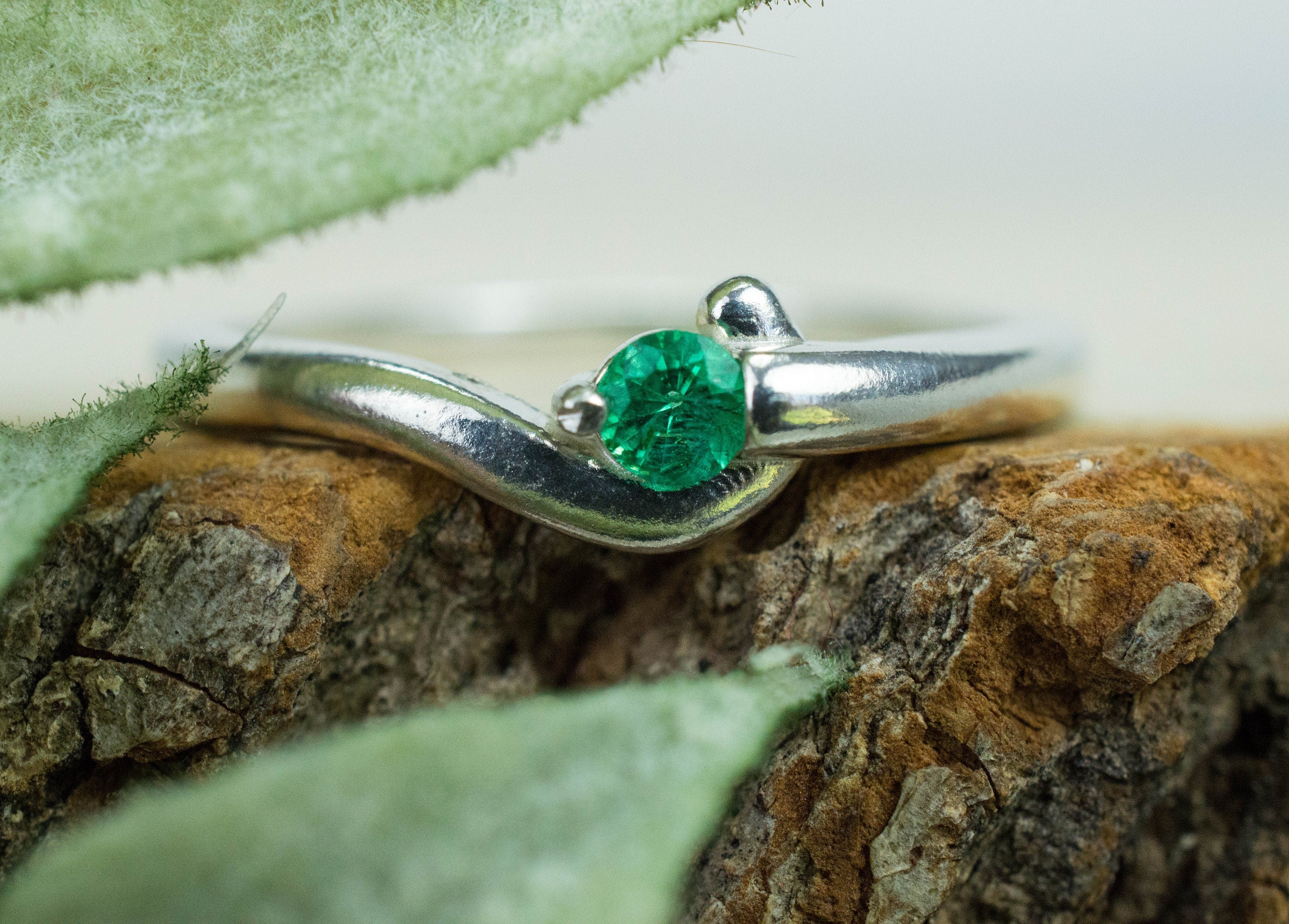 Emerald Ring; Genuine Afghanistan Emerald - Mark Oliver Gems