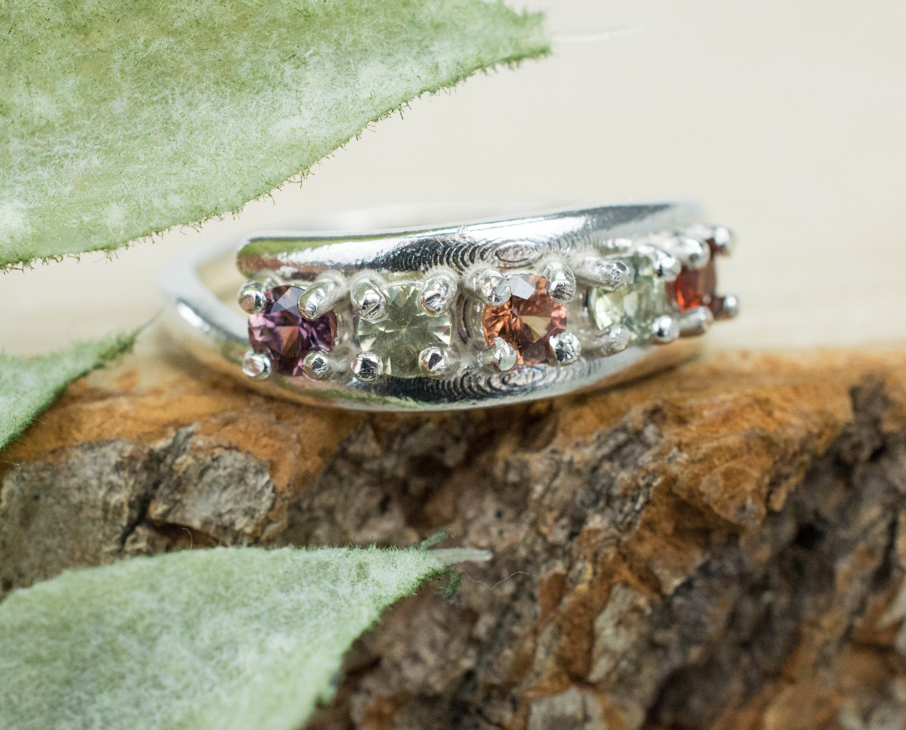 Sapphire Ring, Genuine Untreated Mozambique Sapphires - Mark Oliver Gems