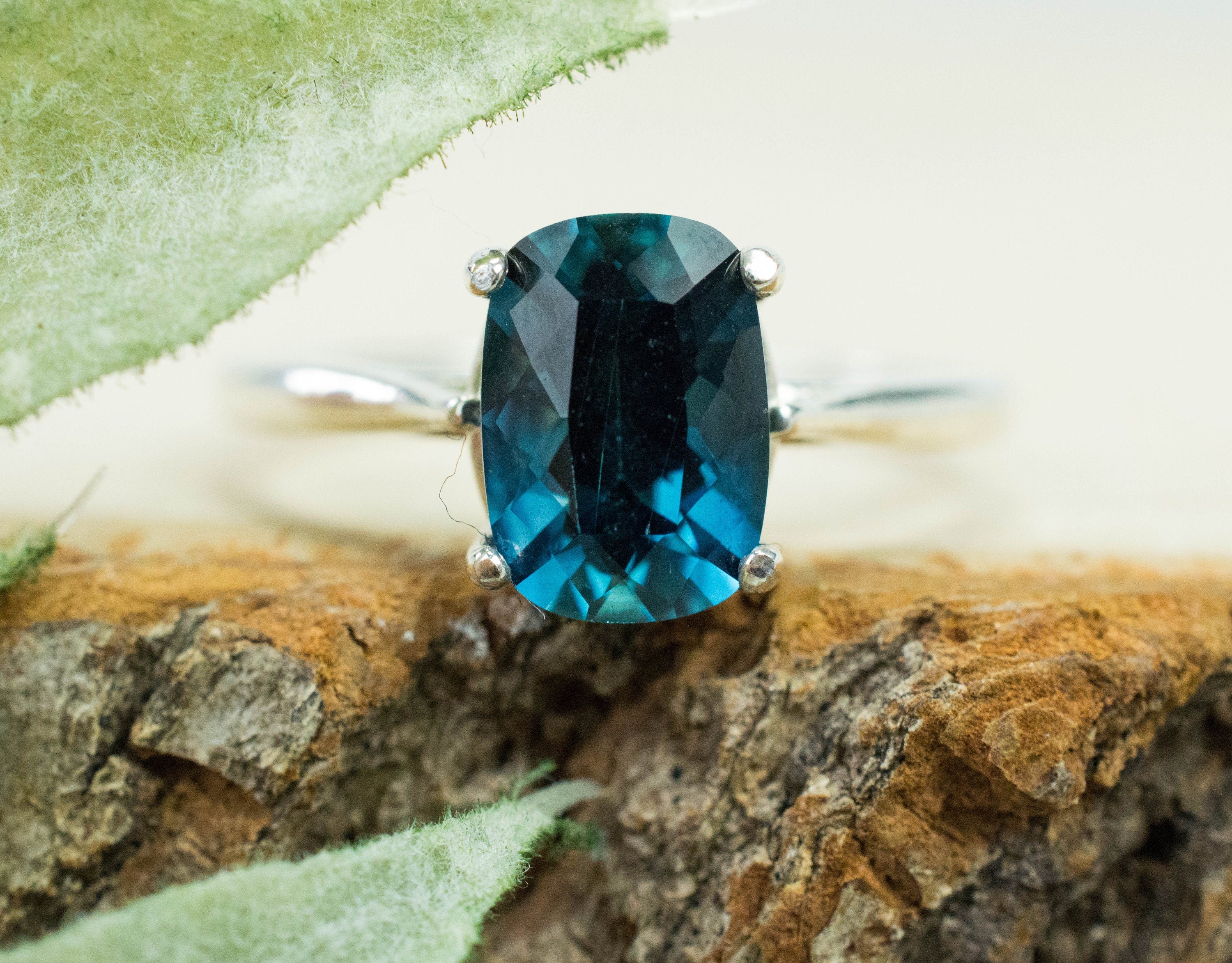 Indicolite Tourmaline Ring, Genuine Untreated Brazil Tourmaline; 1.640cts - Mark Oliver Gems