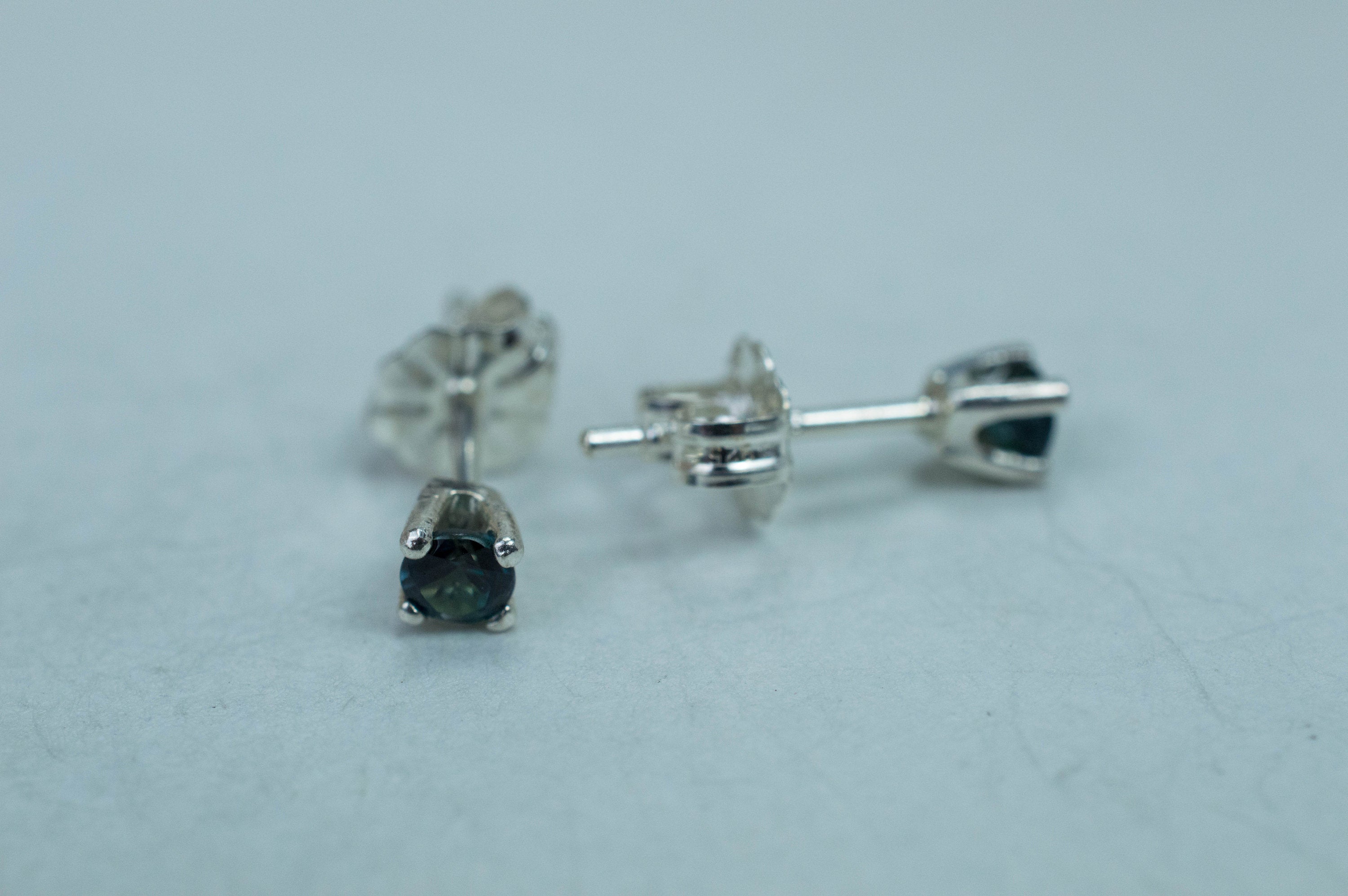 Alexandrite Earrings; Genuine Untreated Brazilian Color Change Alexandrite; 0.325cts - Mark Oliver Gems