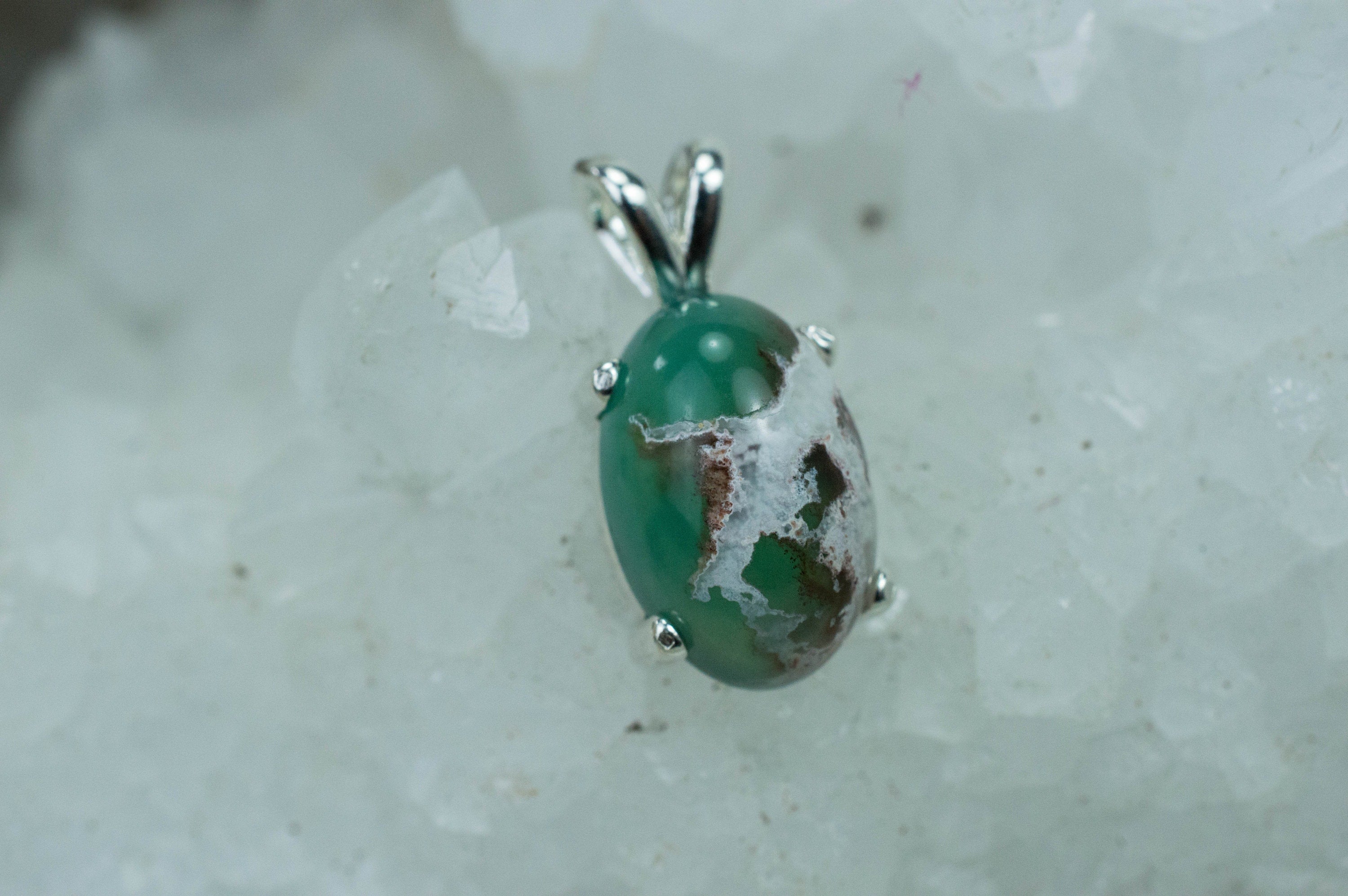 Aquaprase Pendant; Genuine Untreated African Aquaprase™; 7.325cts - Mark Oliver Gems