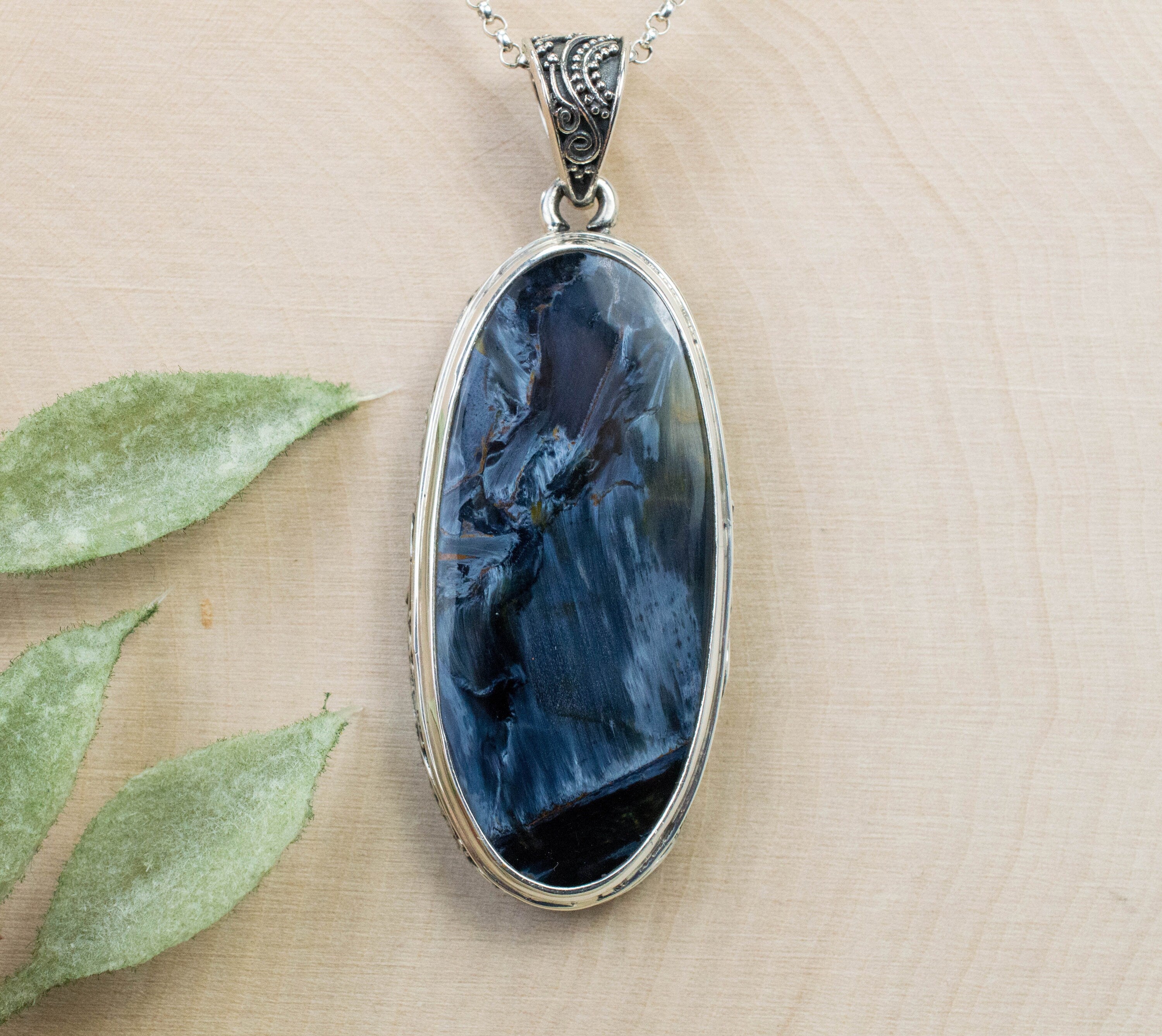 Pietersite Pendant; Natural Untreated Namibia Pietersite - Mark Oliver Gems