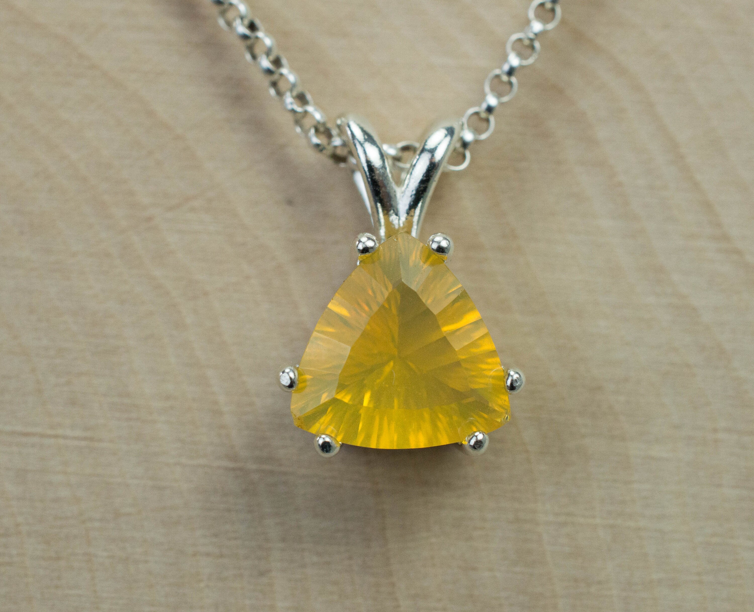 Fire Opal Pendant, Genuine Untreated Mexican Opal; 1.520cts - Mark Oliver Gems