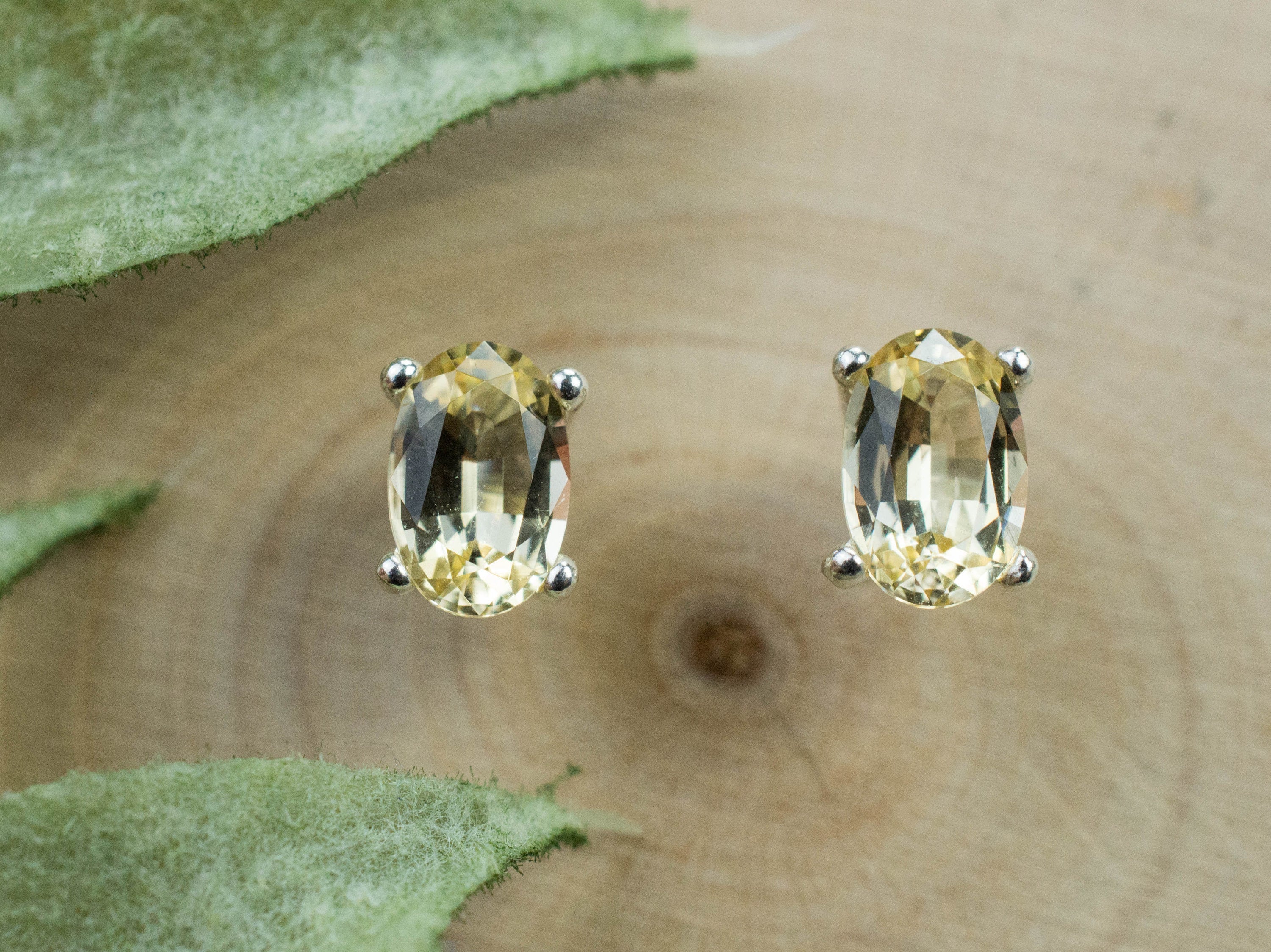 Imperial Topaz Earrings; Natural Untreated Brazil Topaz; 1.190cts - Mark Oliver Gems