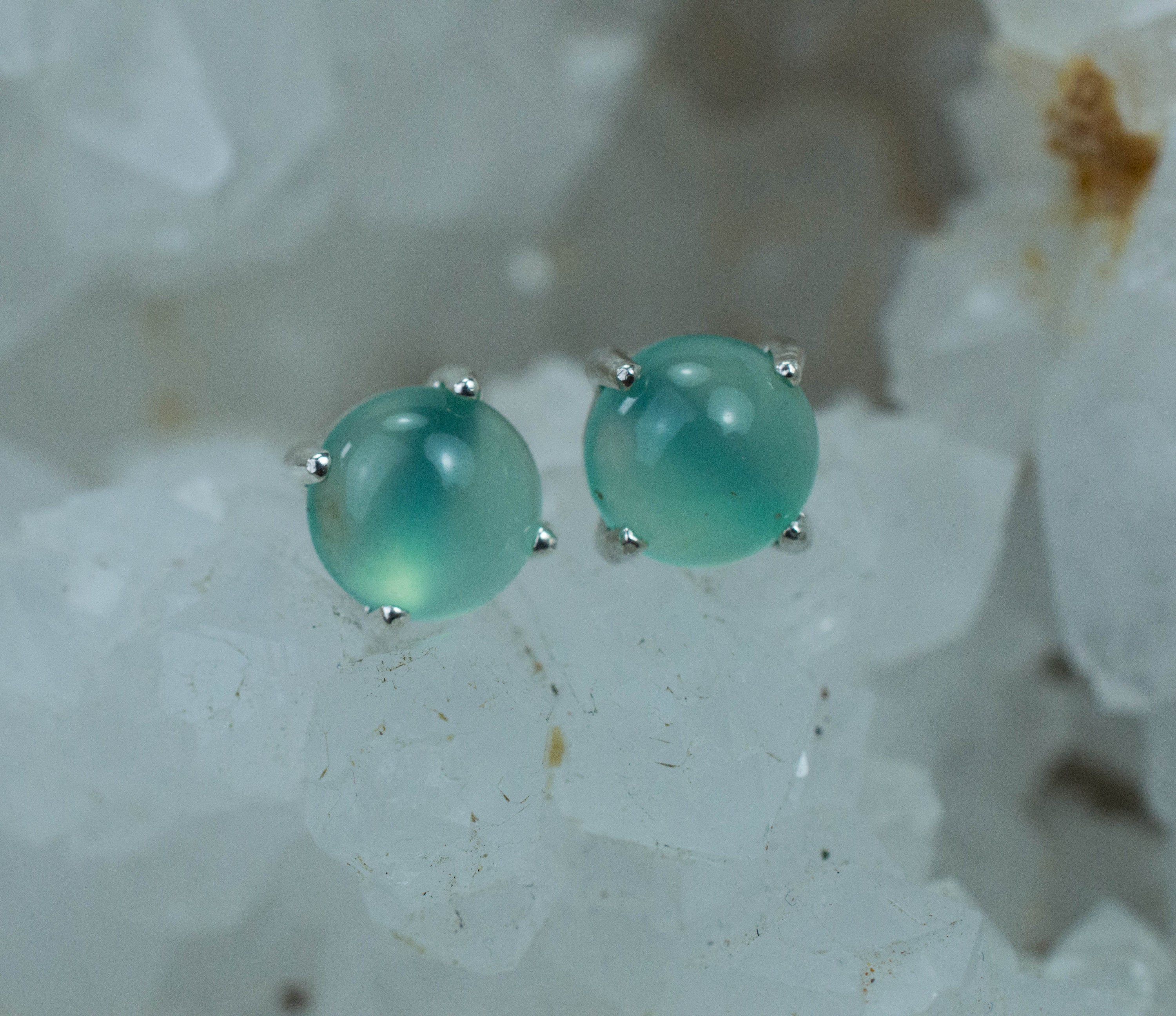 Aquaprase Earrings; Genuine Untreated African Aquaprase™; 2.400cts - Mark Oliver Gems