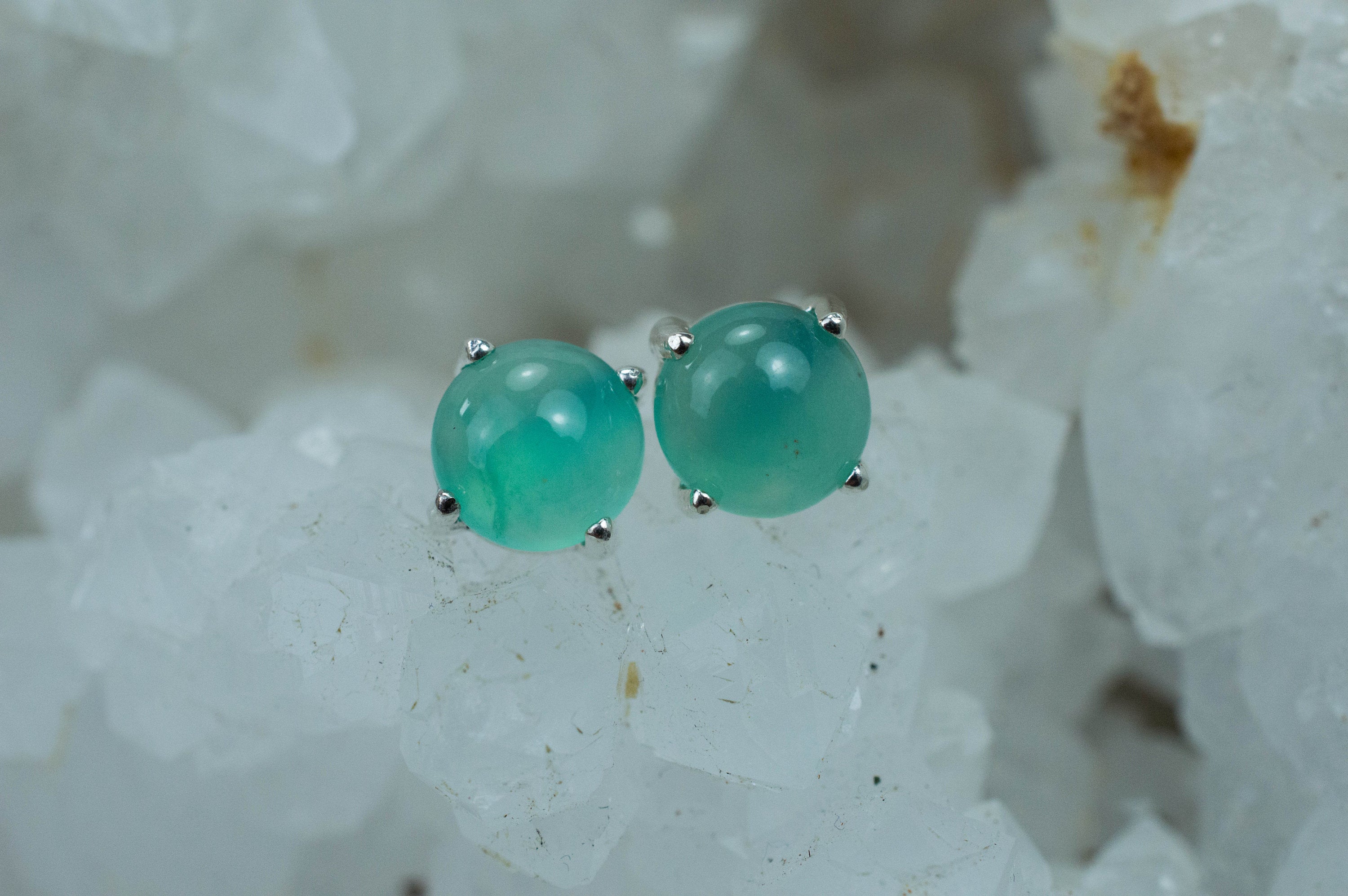 Aquaprase Earrings; Genuine Untreated African Aquaprase™; 2.450cts - Mark Oliver Gems