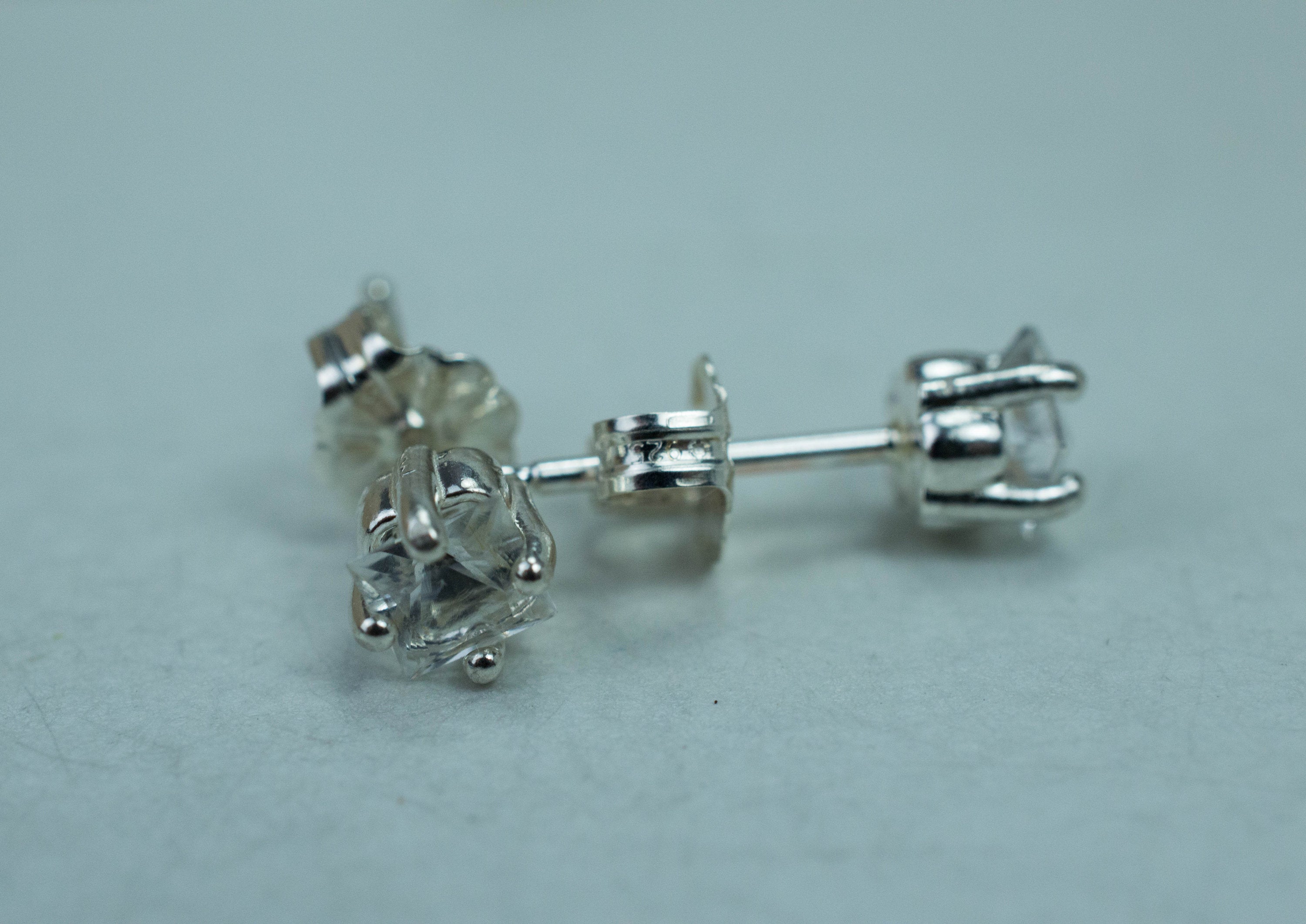 Hyalite Opal Earrings, Genuine Untreated Mexican Opals; 0.490cts - Mark Oliver Gems