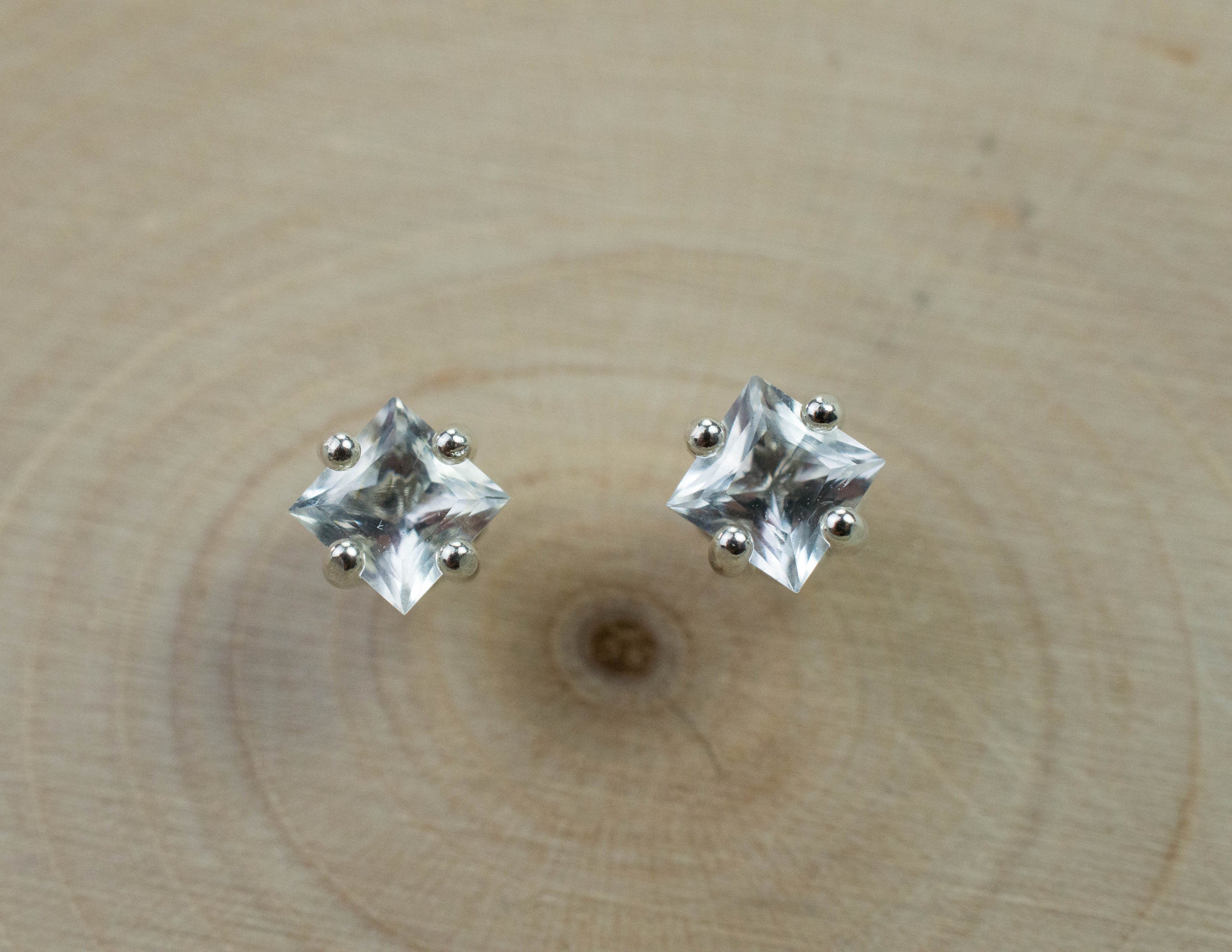 Hyalite Opal Earrings, Genuine Untreated Mexican Opals; 0.490cts - Mark Oliver Gems