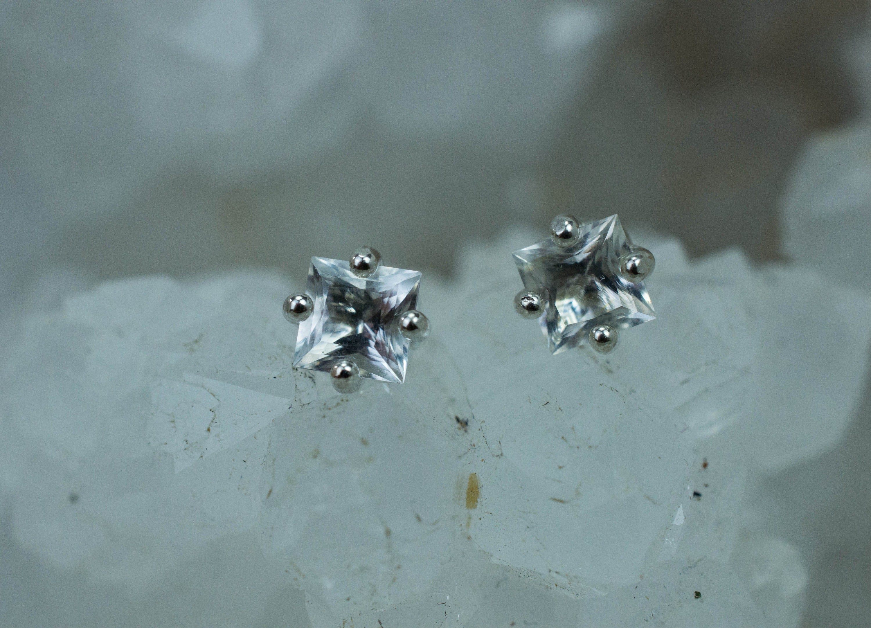 Hyalite Opal Earrings, Genuine Untreated Mexican Opals; 0.490cts - Mark Oliver Gems