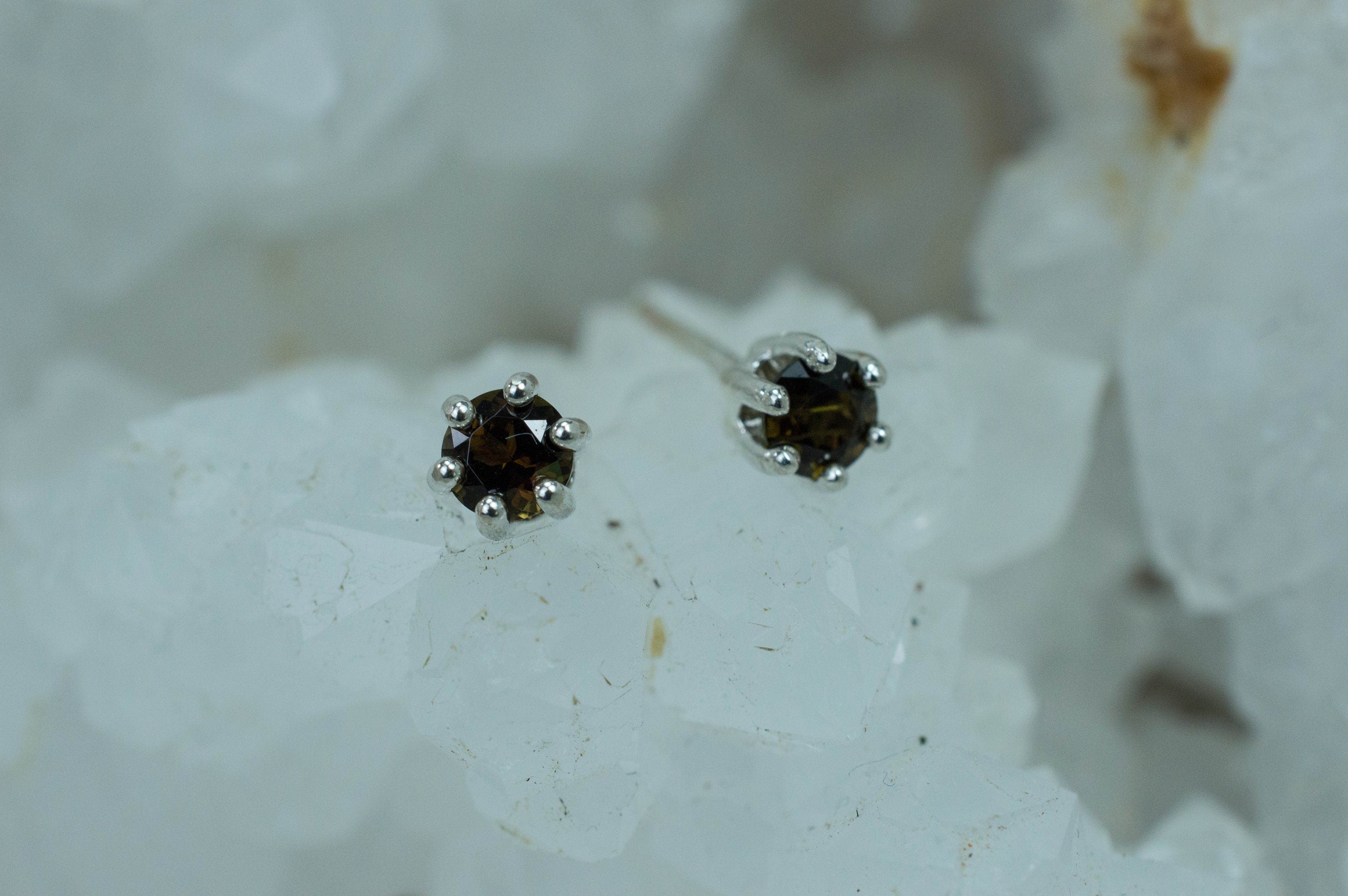 Clinozoisite Earrings, Genuine Untreated Pakistan Clinozoisite; 0.525cts - Mark Oliver Gems