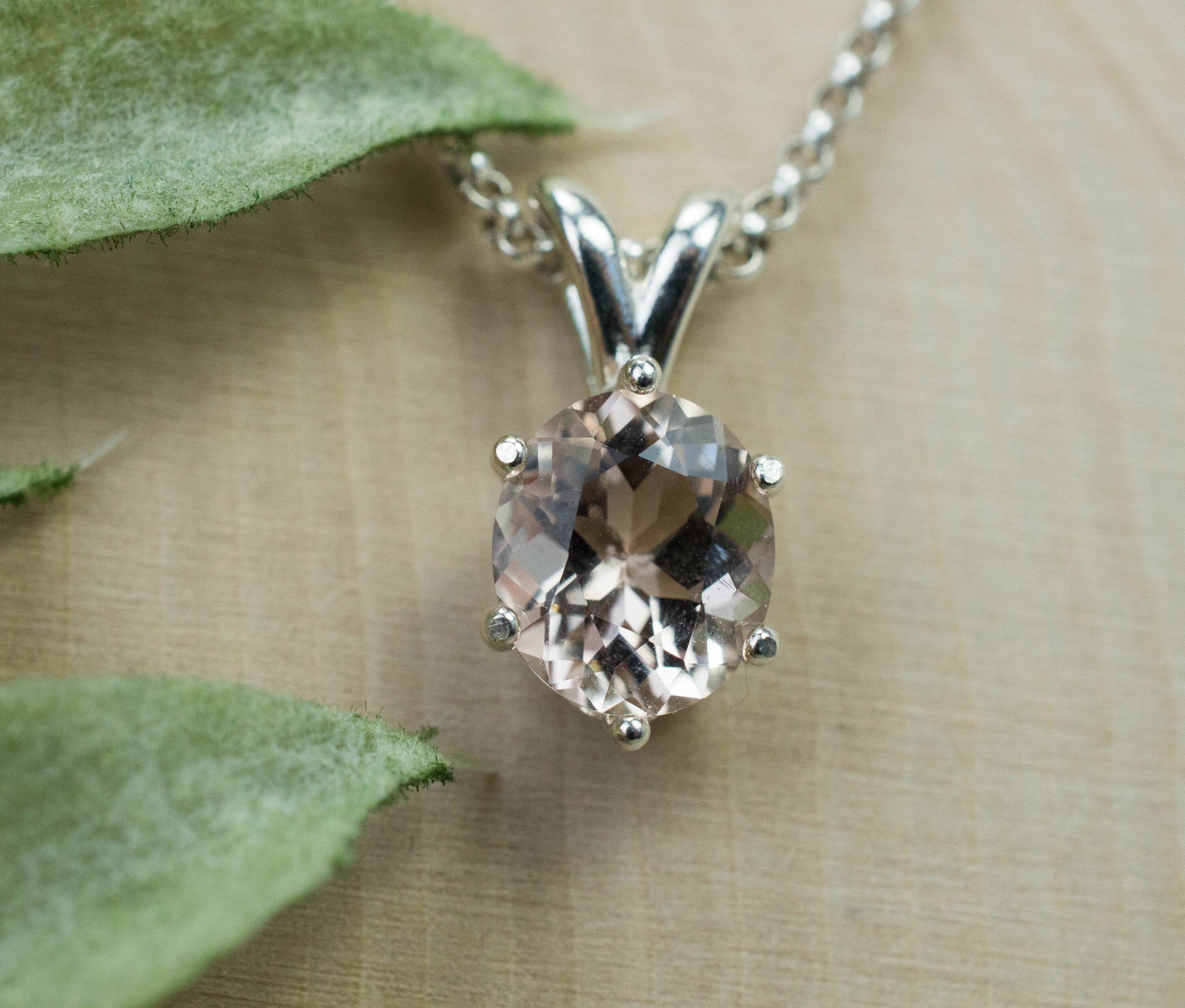 Morganite Pendant; Genuine Untreated Nigeria Morganite; 1.690cts - Mark Oliver Gems