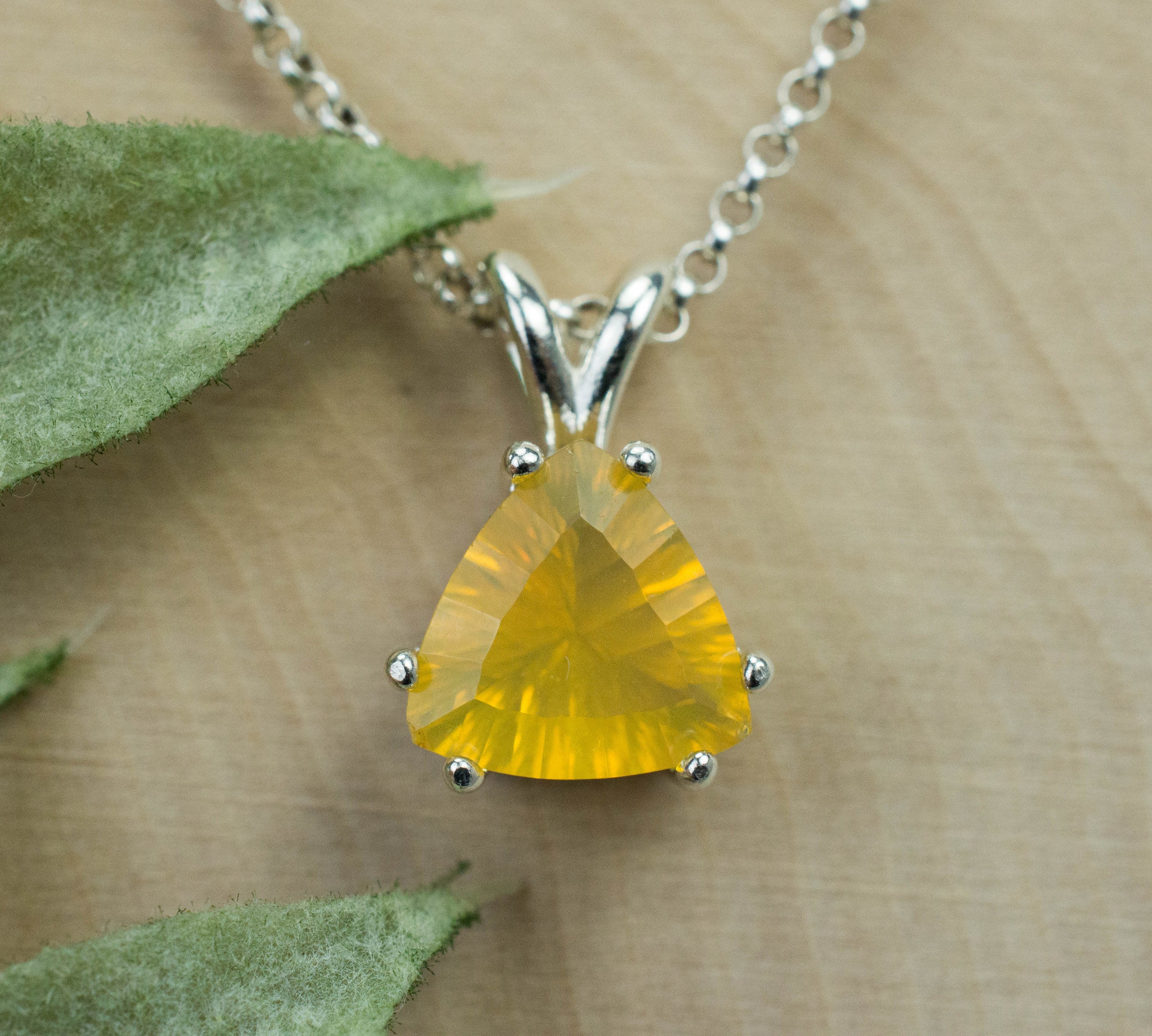 Fire Opal Pendant, Genuine Untreated Mexican Opal; 1.520cts - Mark Oliver Gems