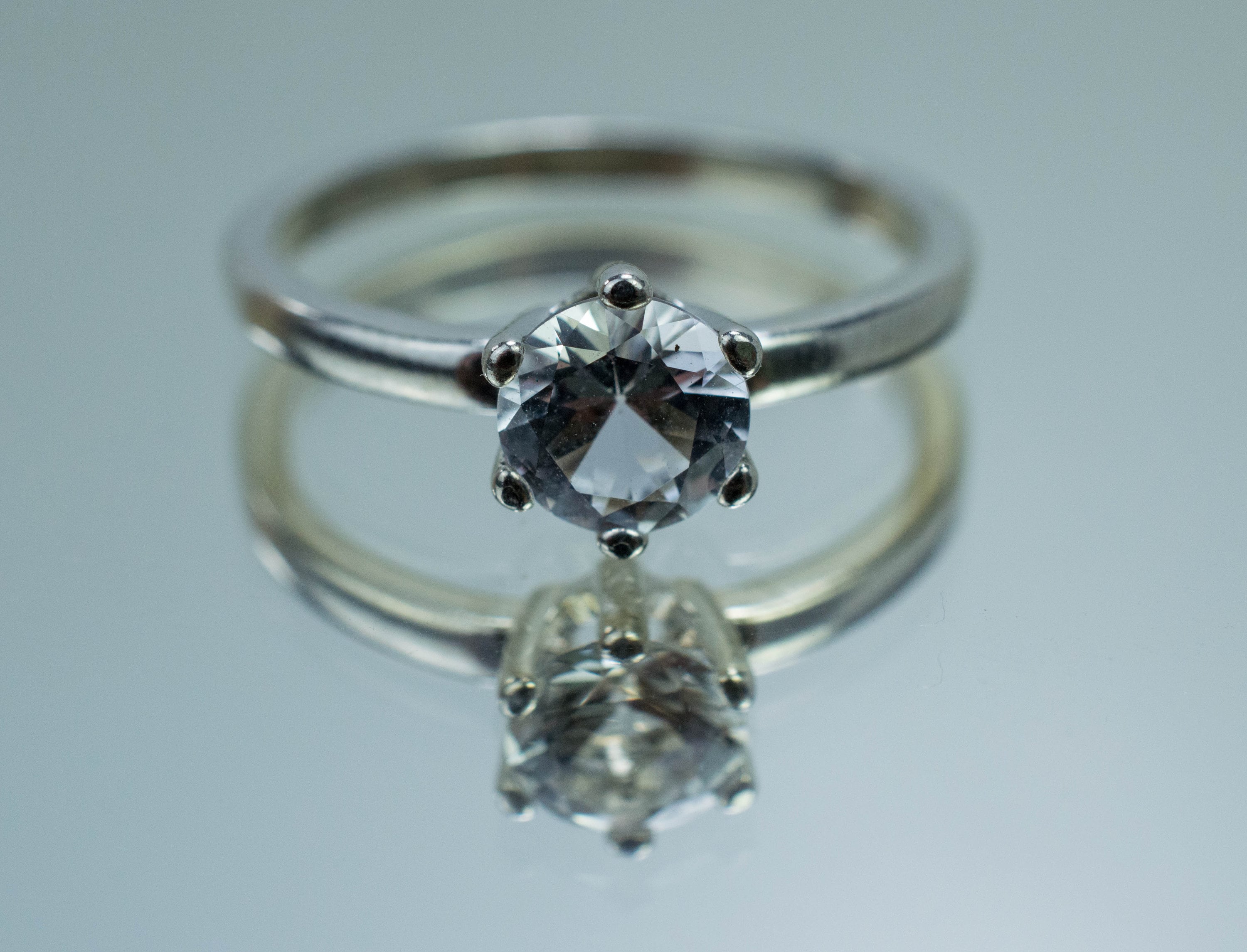 Silver Topaz Ring, Genuine Untreated Brazilian Topaz; 0.815cts - Mark Oliver Gems
