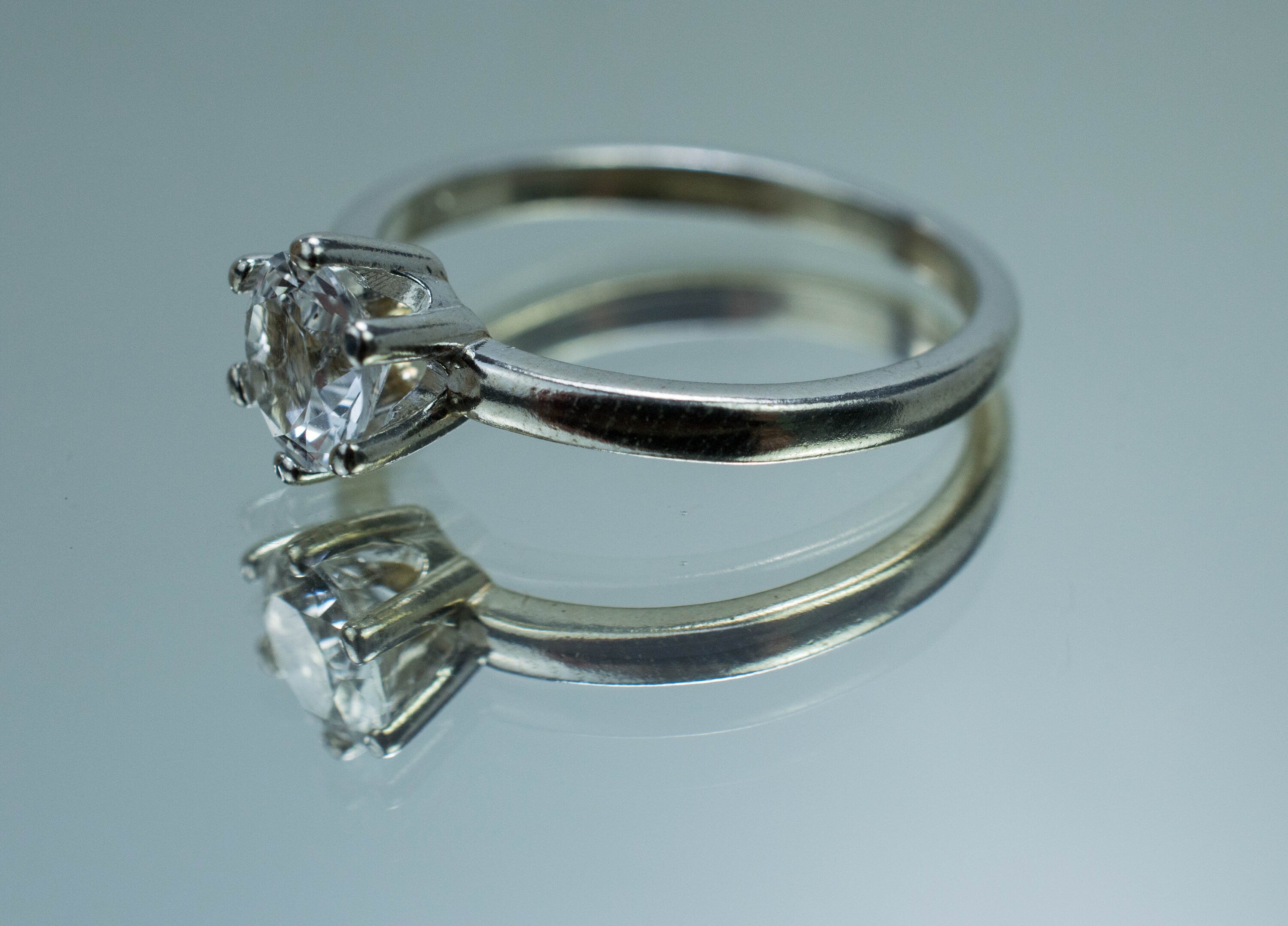 Silver Topaz Ring, Genuine Untreated Brazilian Topaz; 0.815cts - Mark Oliver Gems