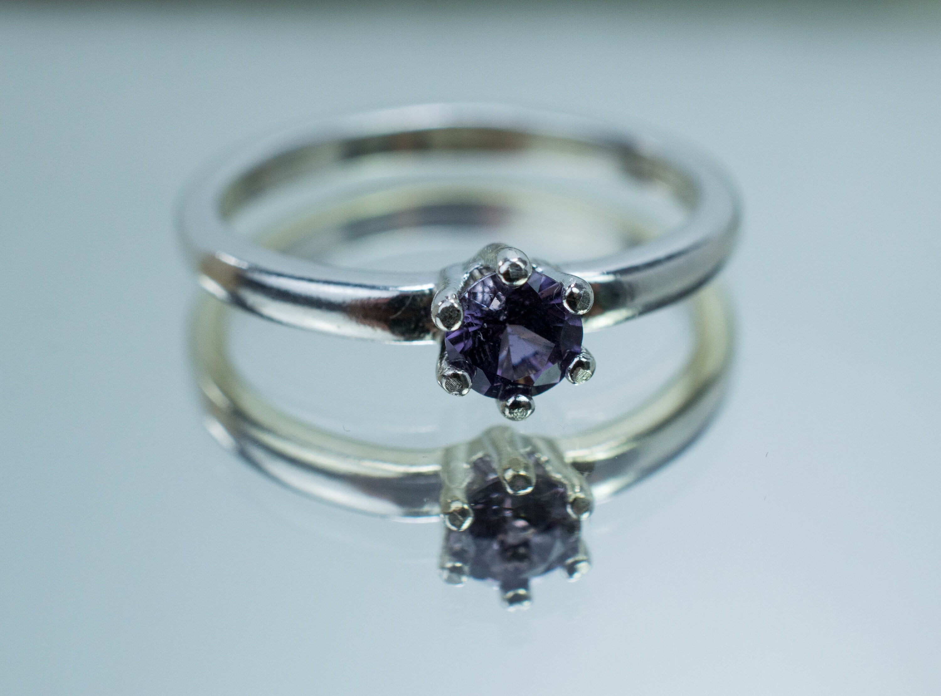 Purple Spinel Ring; Genuine Untreated Sri Lanka Spinel; 0.355cts - Mark Oliver Gems