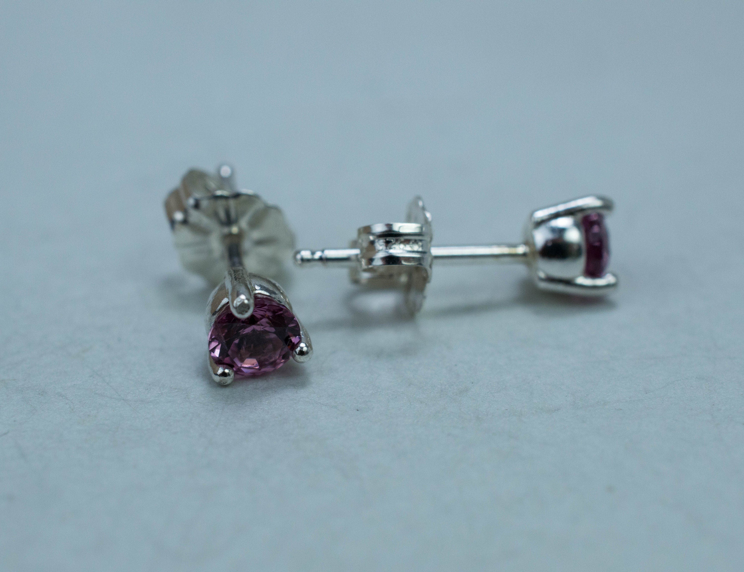 Pink Spinel Earrings; Natural Untreated Vietnam Spinel; 0.630cts - Mark Oliver Gems