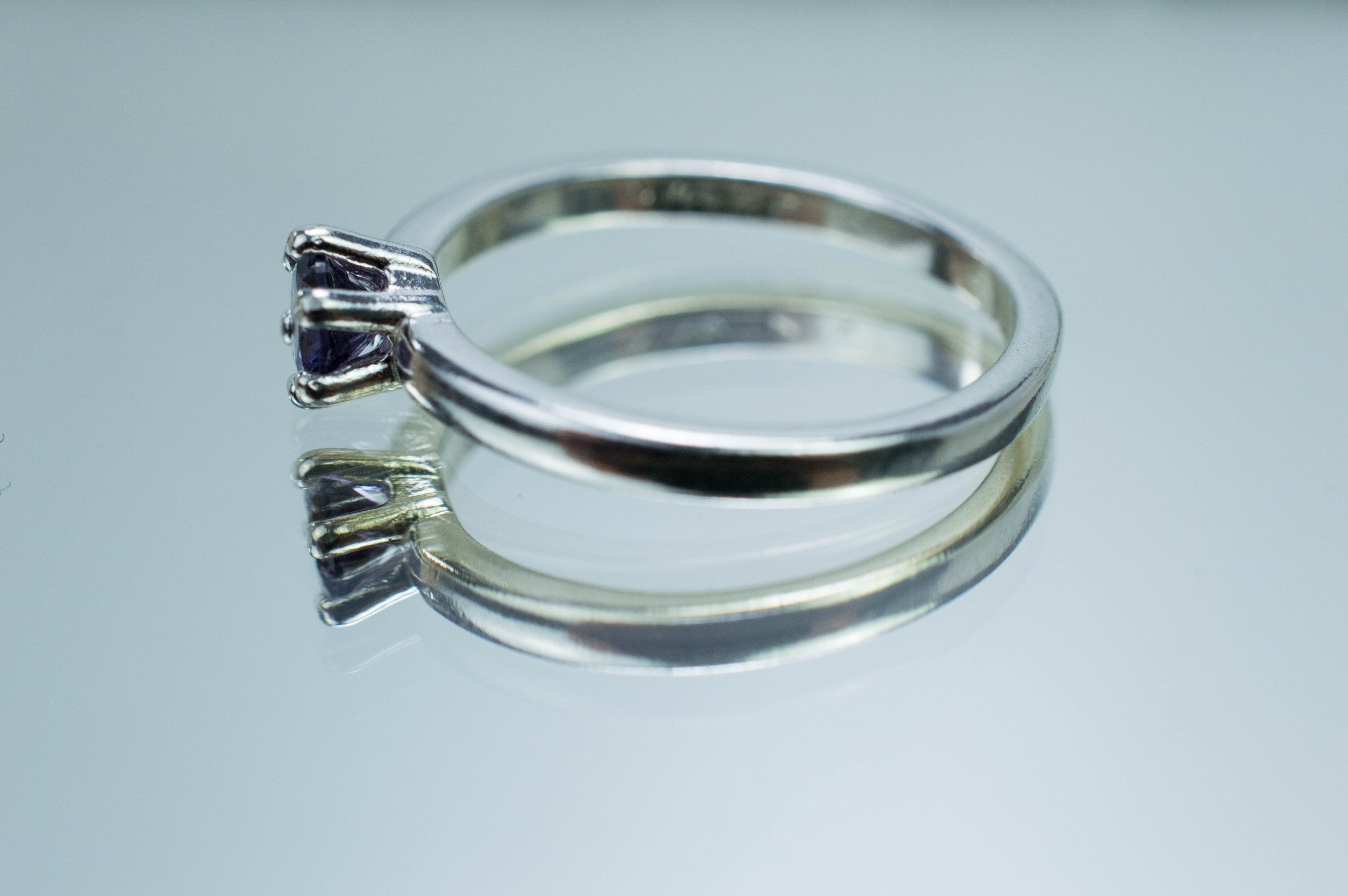 Purple Spinel Ring; Genuine Untreated Sri Lanka Spinel; 0.355cts - Mark Oliver Gems