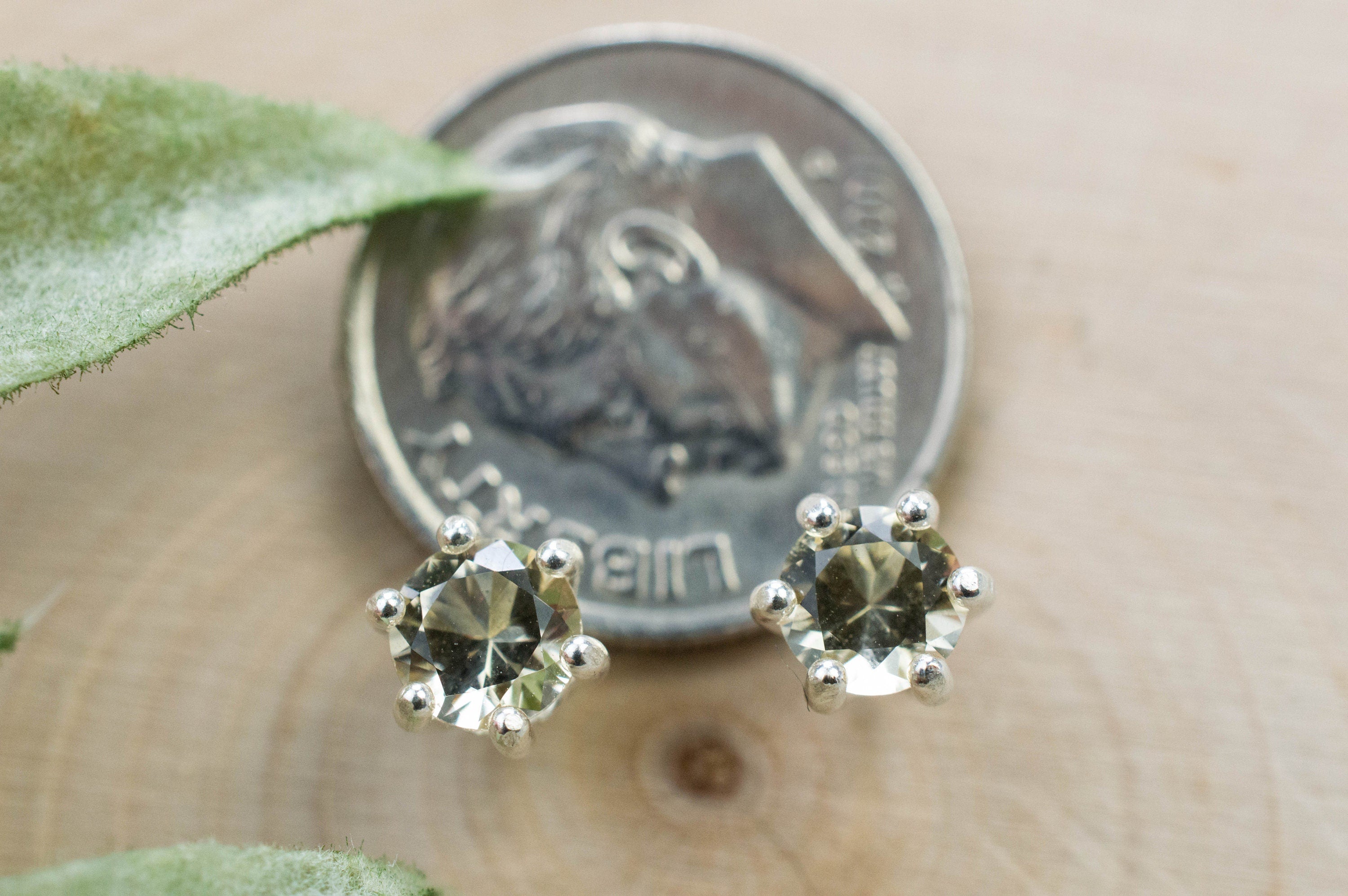 Heliodor Earrings, Natural Untreated Brazil Golden Beryl; 0.725cts - Mark Oliver Gems