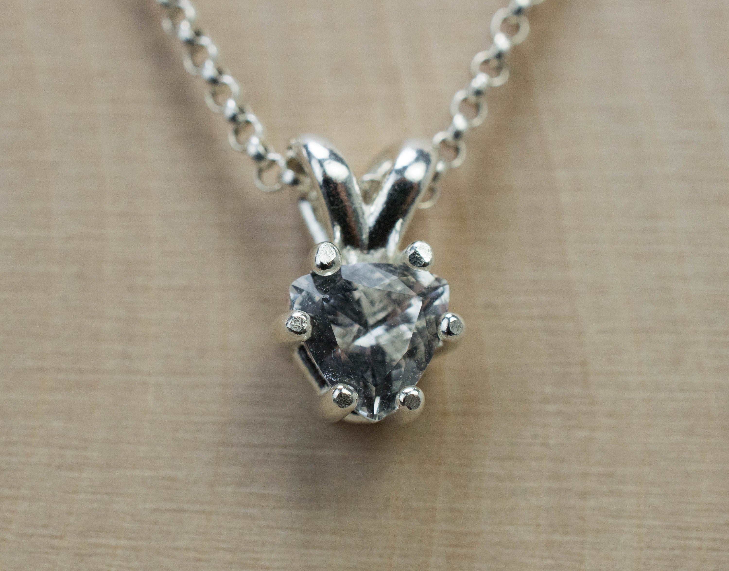 Goshenite Pendant; Genuine Untreated Mozambique Platinum Beryl; 0.670cts - Mark Oliver Gems