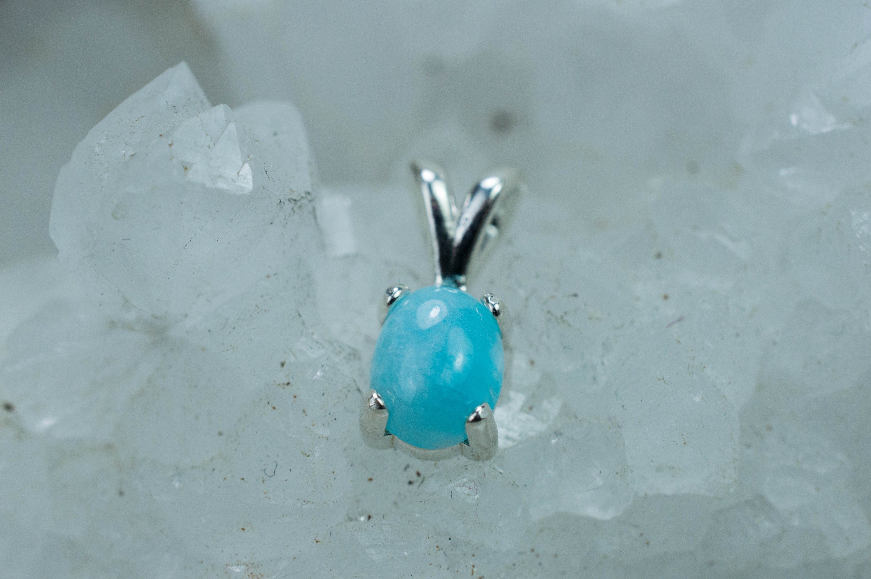 Hemimorphite Pendant; Genuine Untreated Brazil Hemimorphite; 2.545cts - Mark Oliver Gems