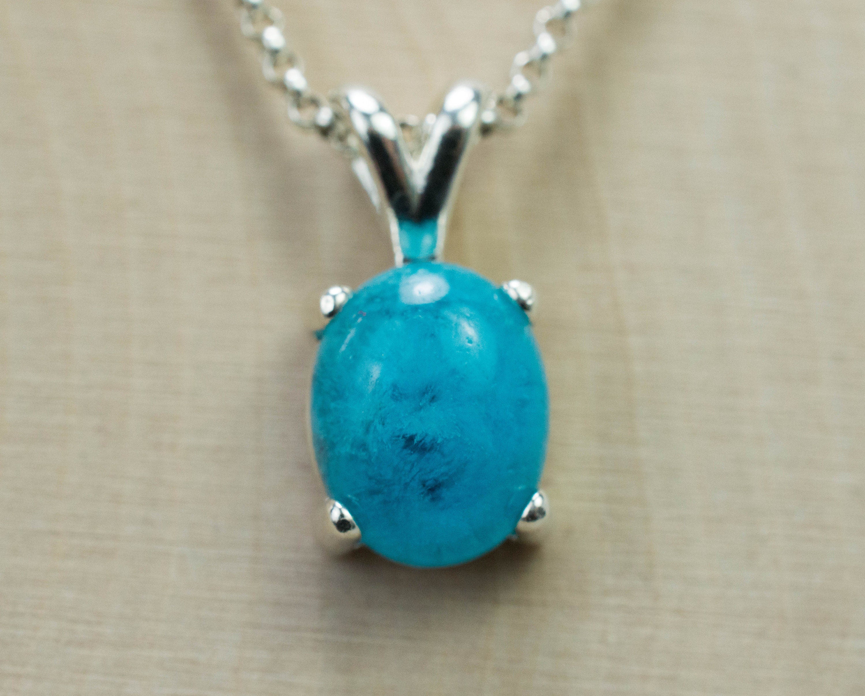 Hemimorphite Pendant; Genuine Untreated Brazil Hemimorphite; 4.180cts - Mark Oliver Gems