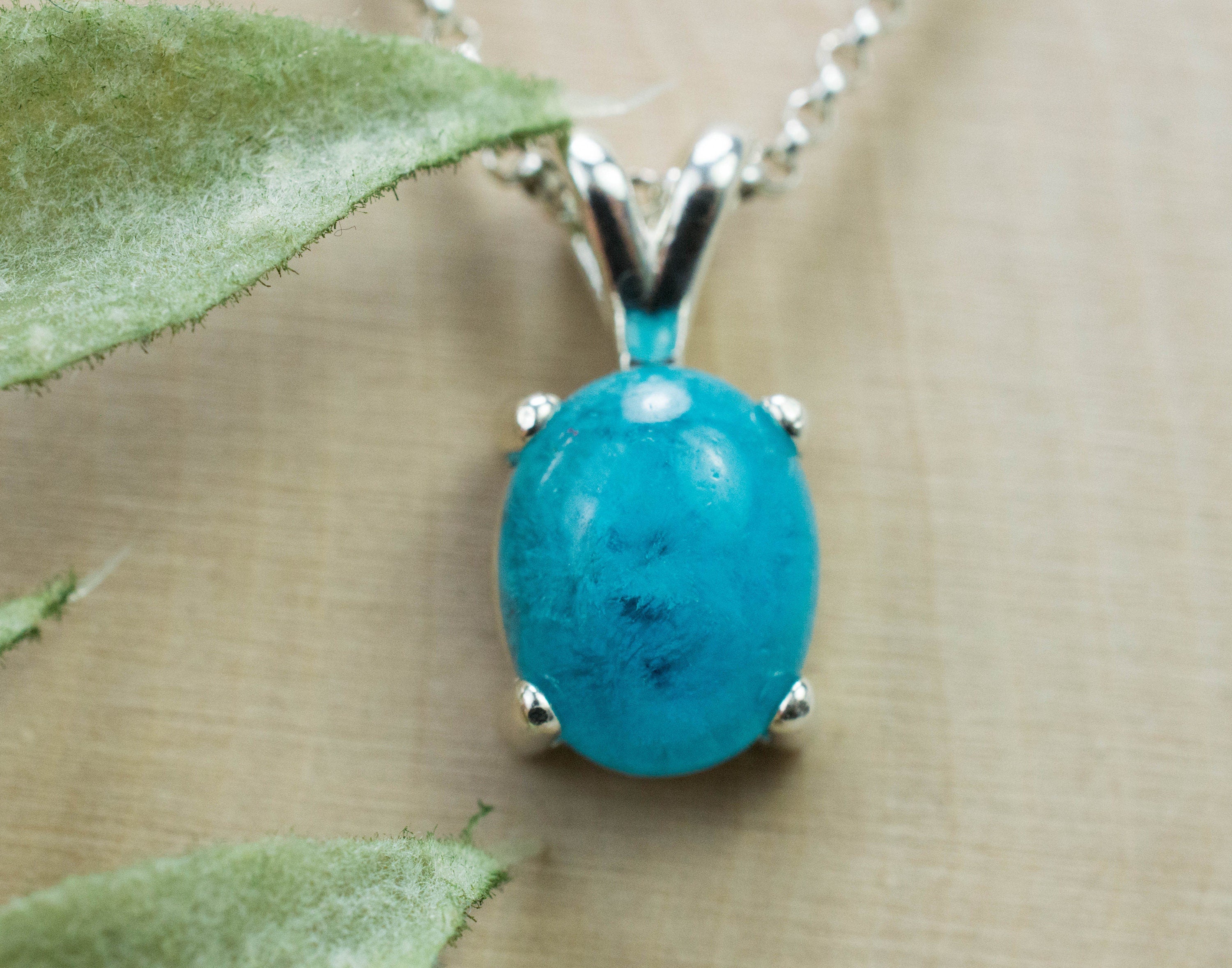 Hemimorphite Pendant; Genuine Untreated Brazil Hemimorphite; 4.180cts - Mark Oliver Gems