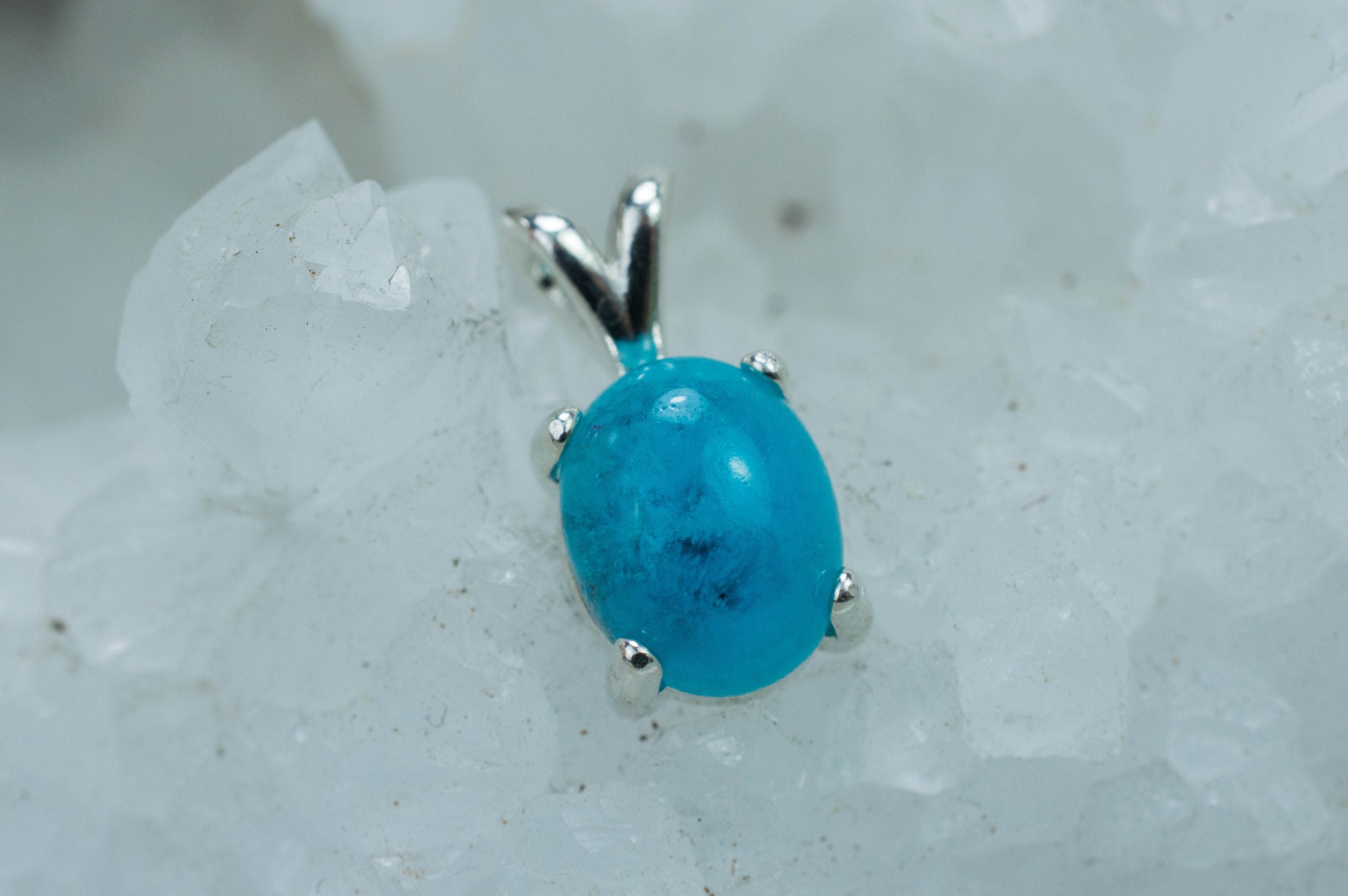 Hemimorphite Pendant; Genuine Untreated Brazil Hemimorphite; 4.180cts - Mark Oliver Gems