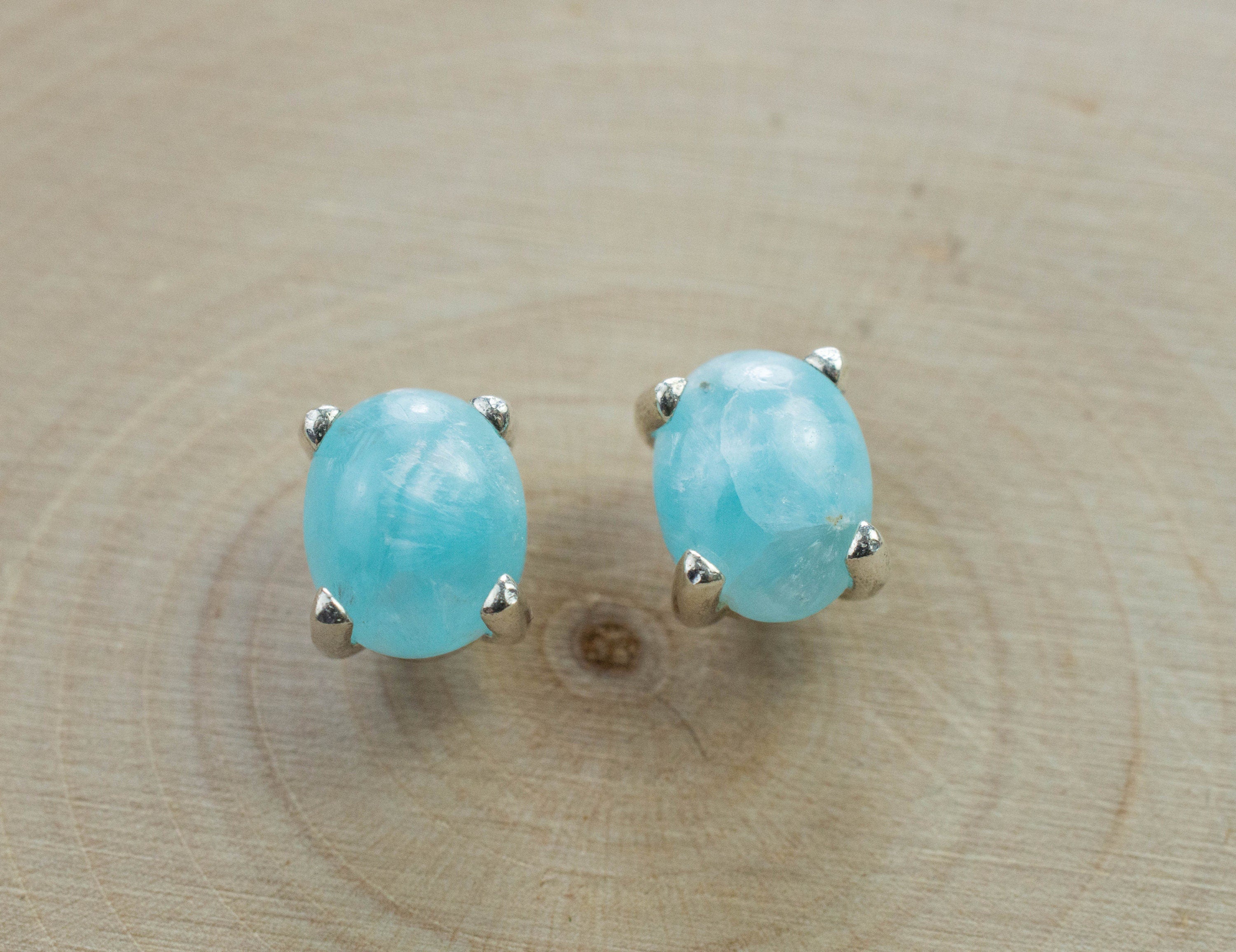 Hemimorphite Earrings; Genuine Untreated Brazil Hemimorphite; 2.895cts - Mark Oliver Gems