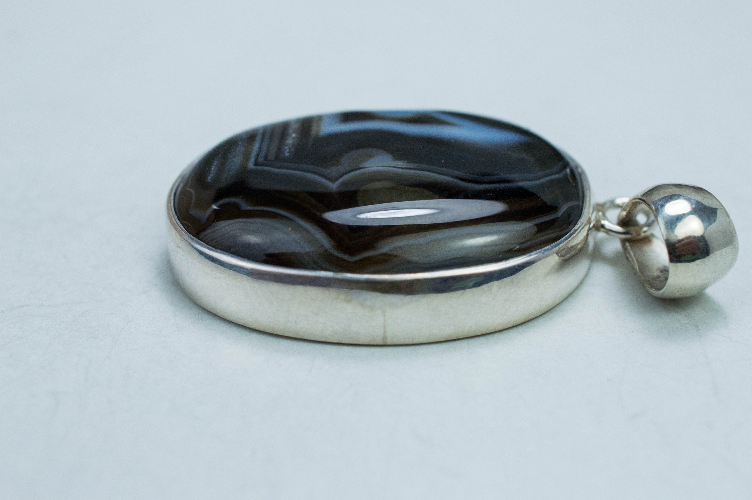 Condor Agate Pendant, Natural Argentina Agate - Mark Oliver Gems