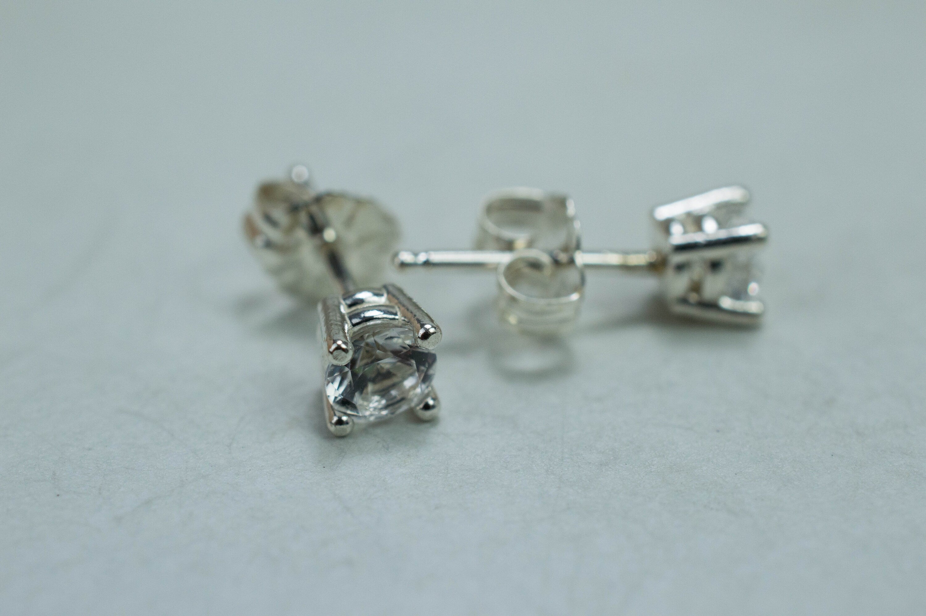 Phenakite Earrings; Natural Untreated Phenakite; 0.555cts - Mark Oliver Gems