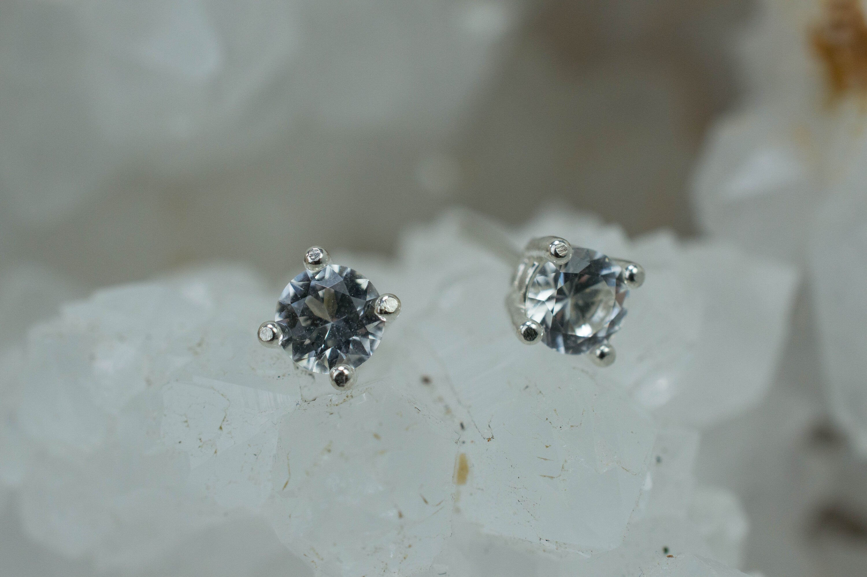 Phenakite Earrings; Natural Untreated Phenakite; 0.555cts - Mark Oliver Gems