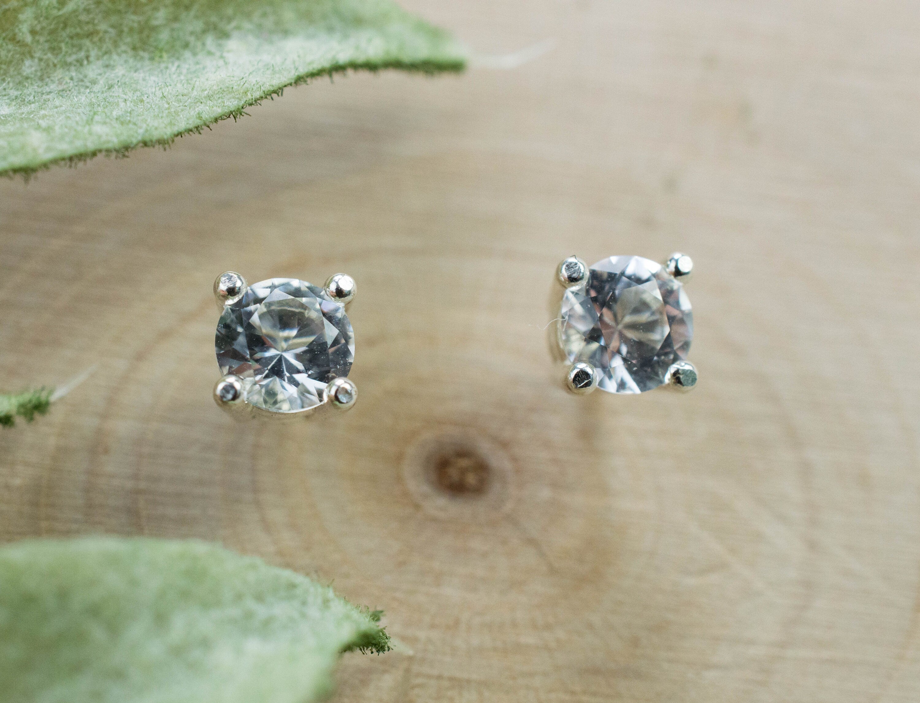 Phenakite Earrings; Natural Untreated Phenakite; 0.555cts - Mark Oliver Gems