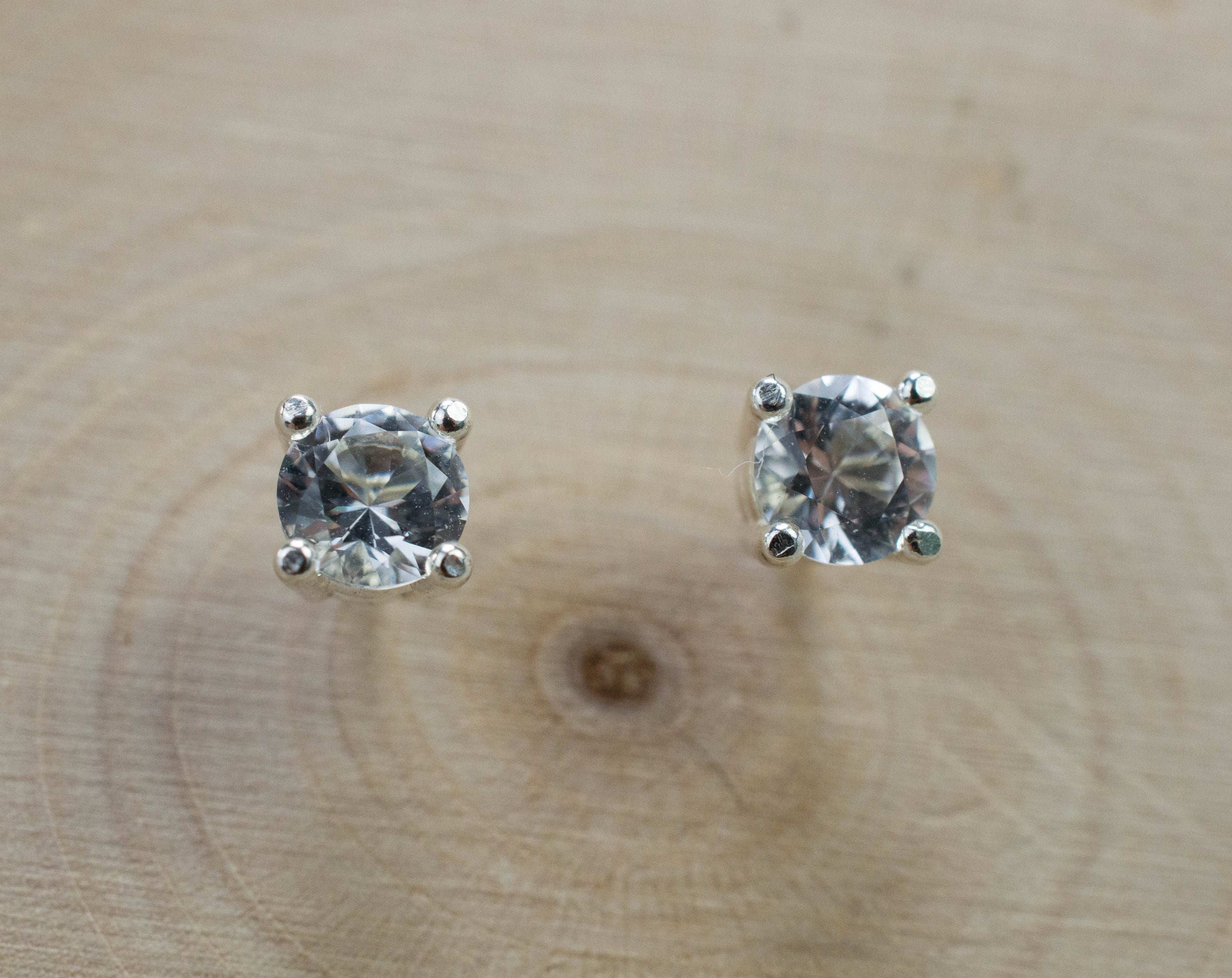 Phenakite Earrings; Natural Untreated Phenakite; 0.555cts - Mark Oliver Gems