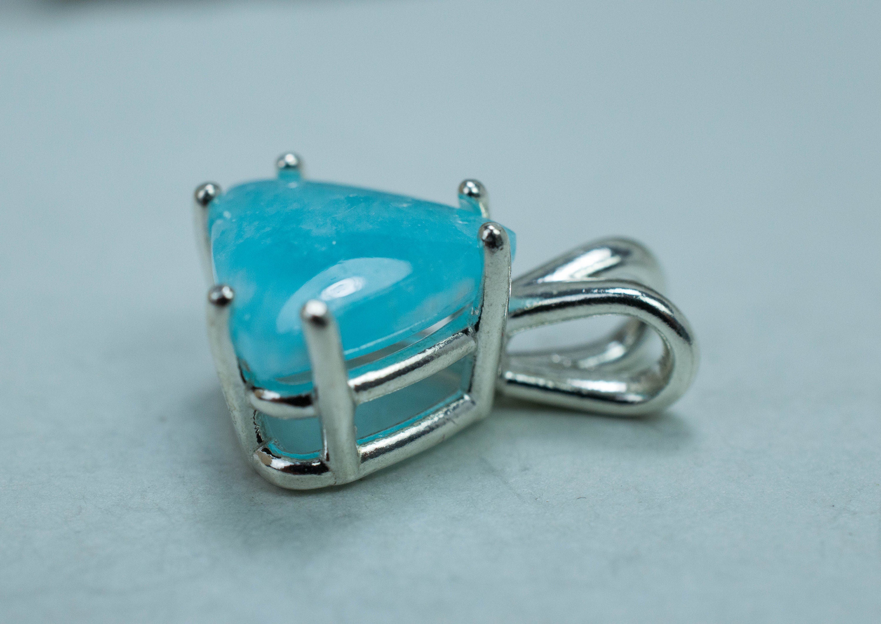 Hemimorphite Pendant; Genuine Untreated Brazil Hemimorphite; 3.830cts - Mark Oliver Gems