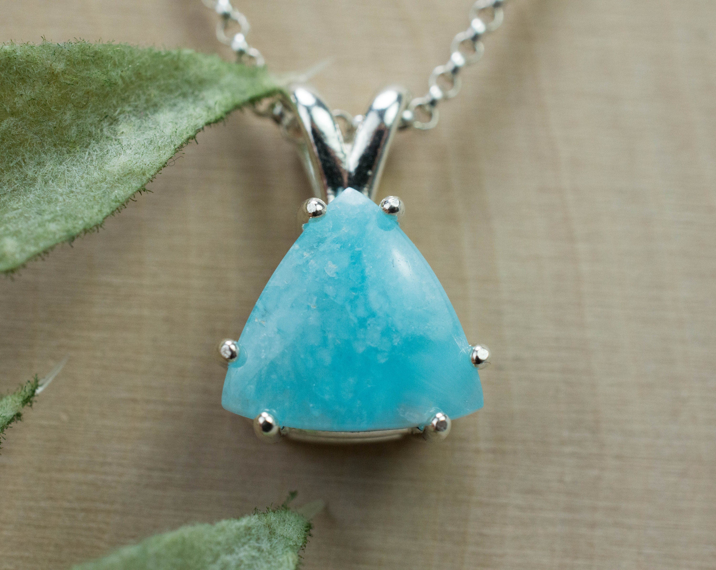 Hemimorphite Pendant; Genuine Untreated Brazil Hemimorphite; 3.830cts - Mark Oliver Gems