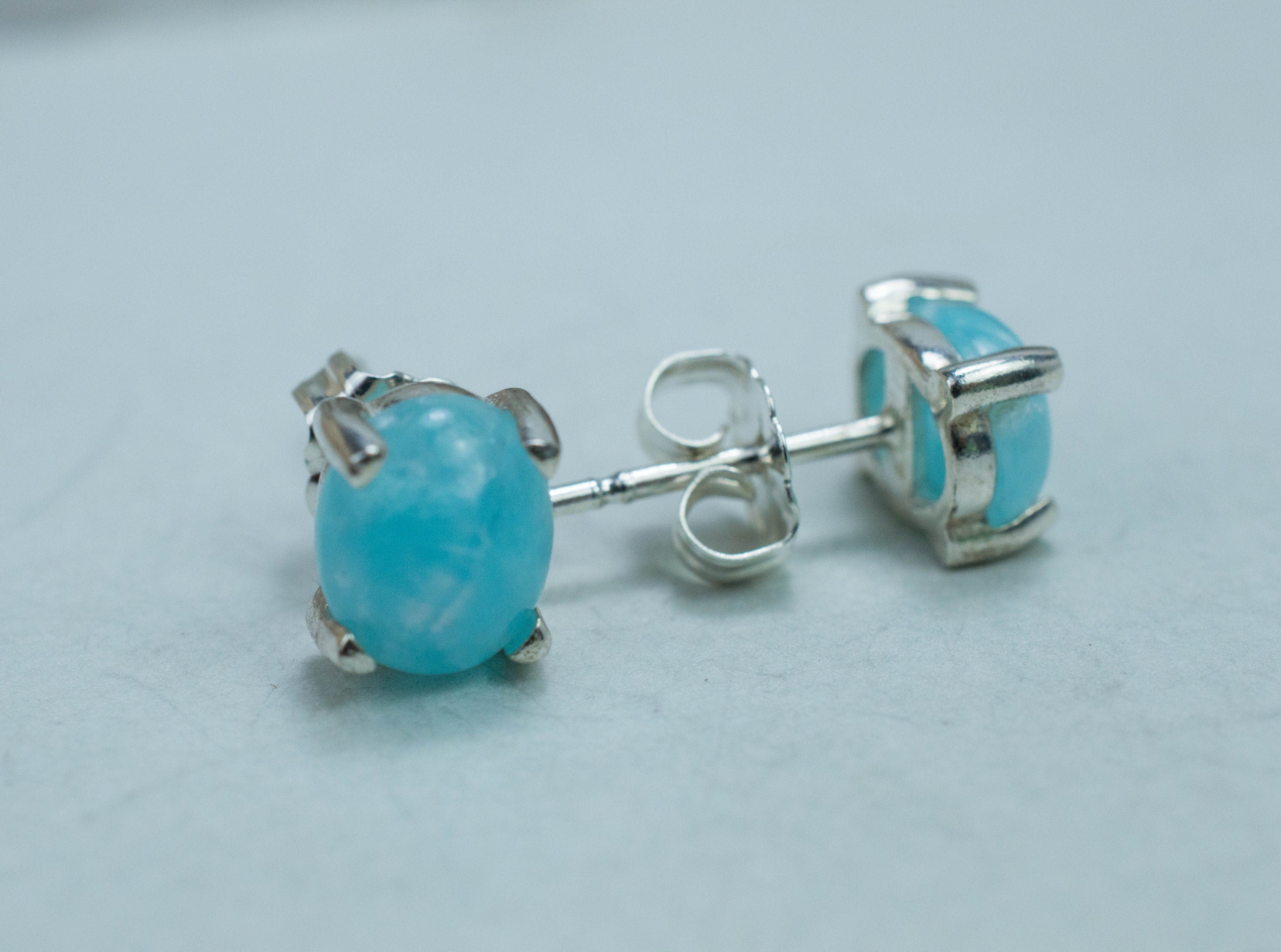 Hemimorphite Earrings; Genuine Untreated Brazil Hemimorphite; 2.895cts - Mark Oliver Gems