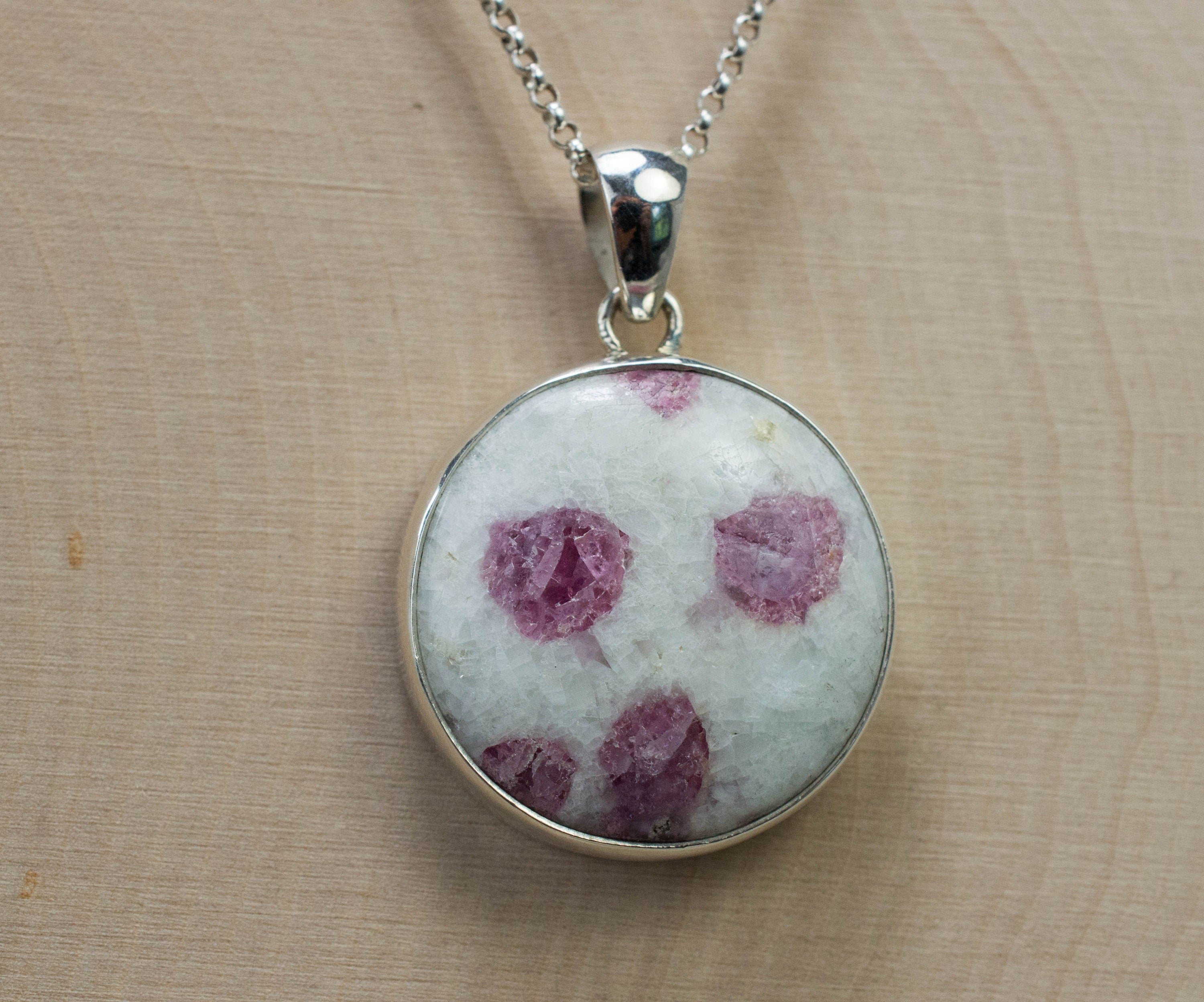 Tourmaline in Quartz Pendant, Genuine Untreated Brazil Tourmalated Quartz - Mark Oliver Gems