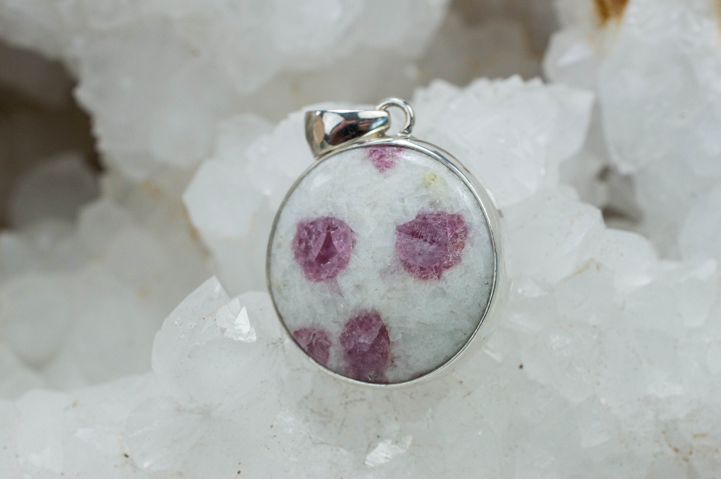 Tourmaline in Quartz Pendant, Genuine Untreated Brazil Tourmalated Quartz - Mark Oliver Gems